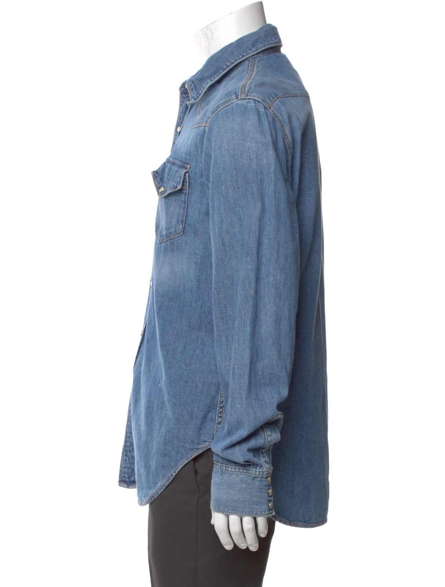 Acne Studios Blå Konst Long Sleeve Denim Shirt