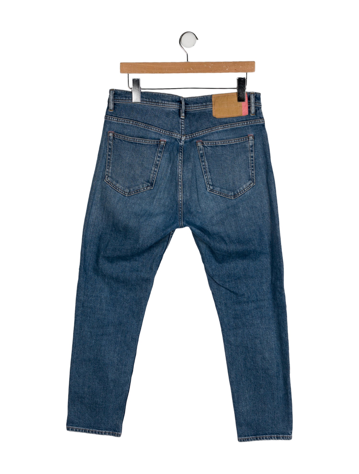 Acne Studios Blå Konst Mid-Rise Straight Leg Jeans