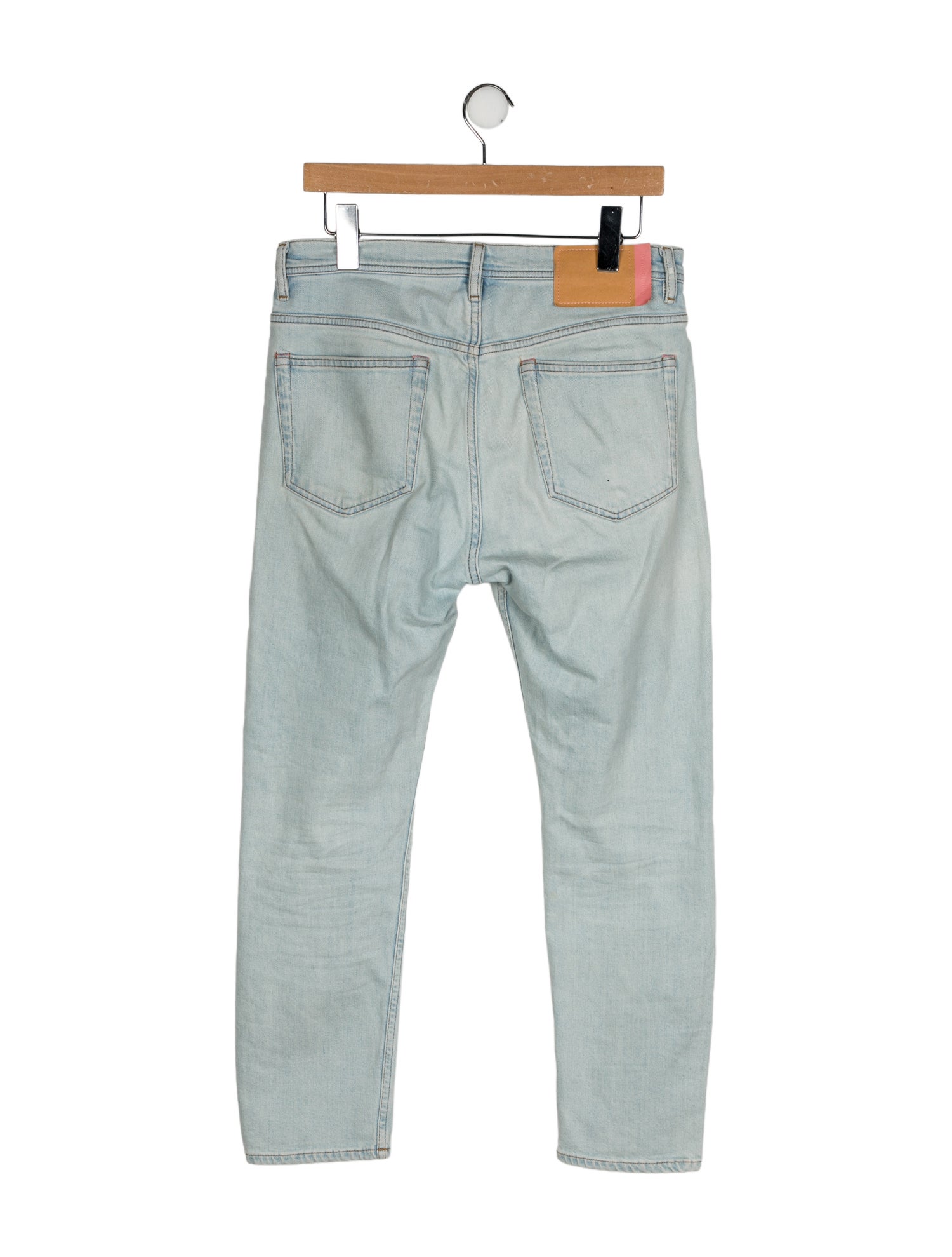 Acne Studios Blå Konst Mid-Rise Straight Leg Jeans