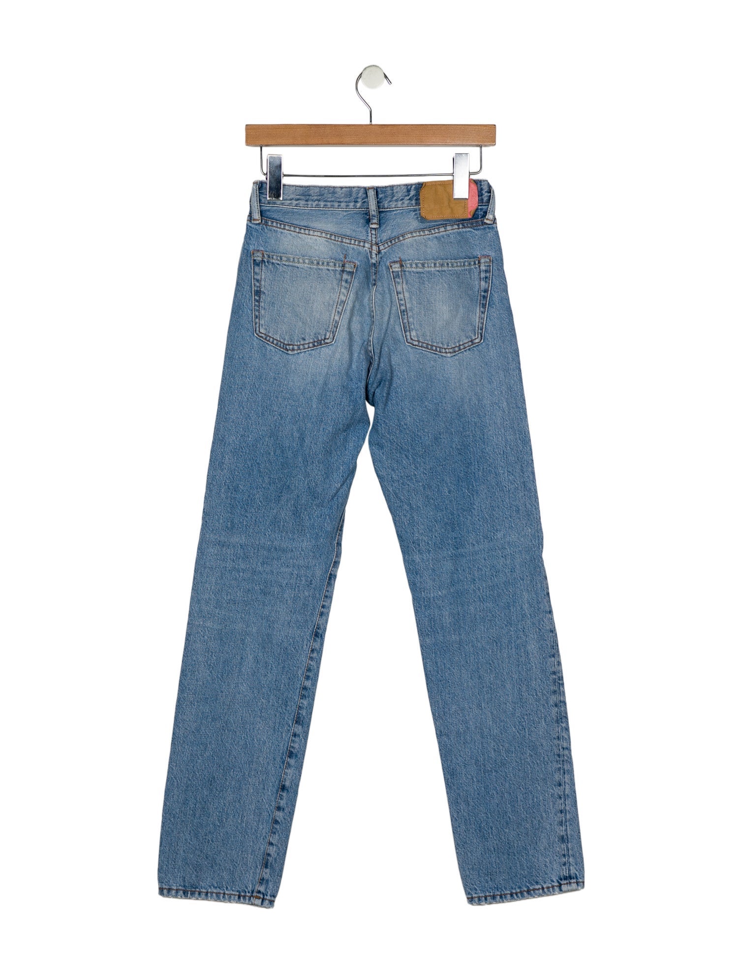 Acne Studios Blå Konst Mid-Rise Straight Leg Jeans