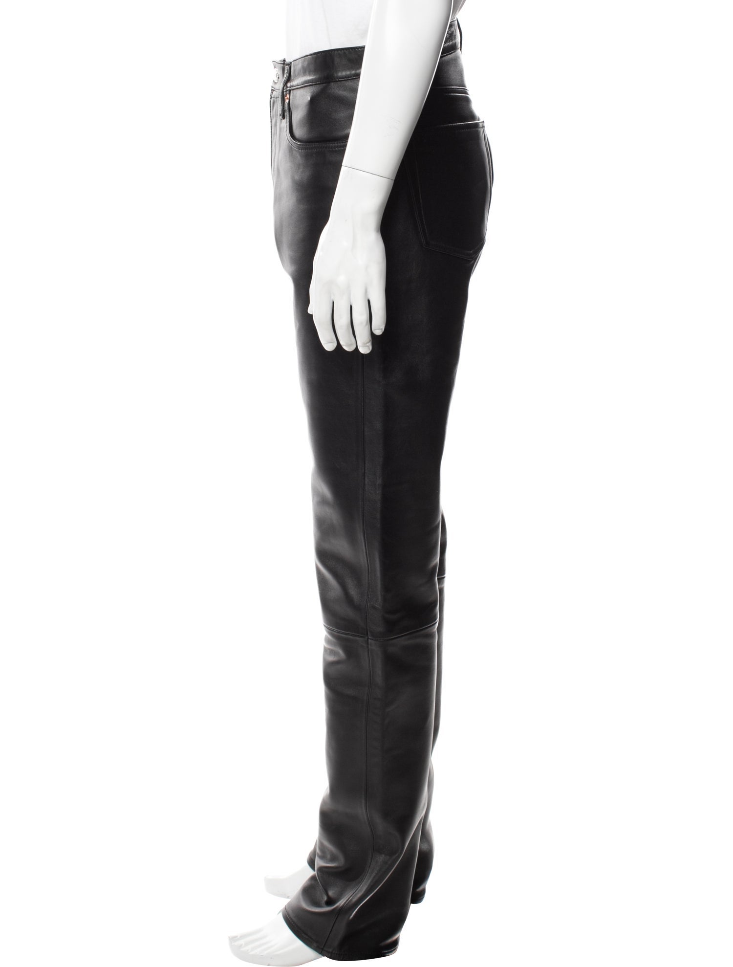 Acne Studios Blå Konst Lamb Leather Pants