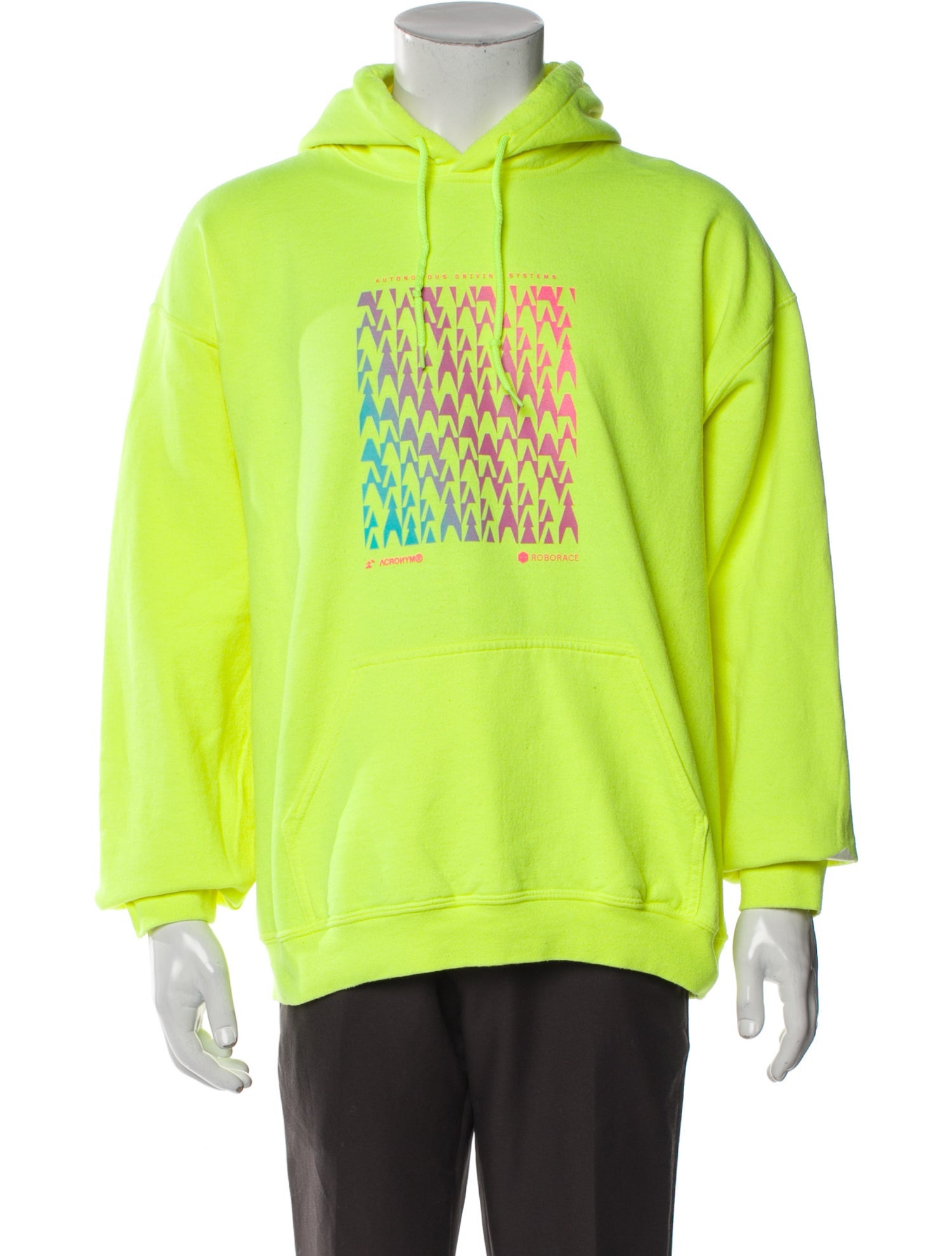 Acronym Graphic Print Crew Neck Hoodie