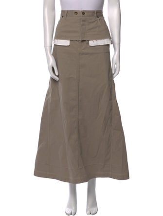 Act N°1 Distressed Accents Midi Length Skirt