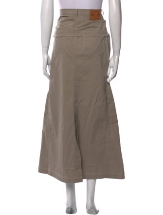 Act N°1 Distressed Accents Midi Length Skirt