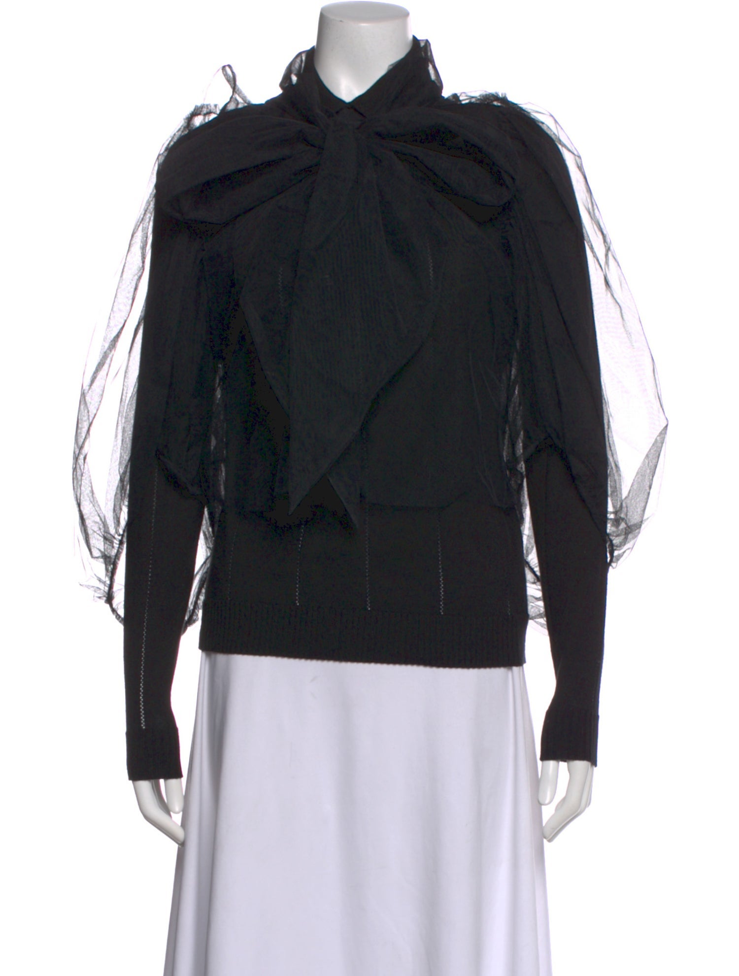 Act N°1 Tie Neck Long Sleeve Top