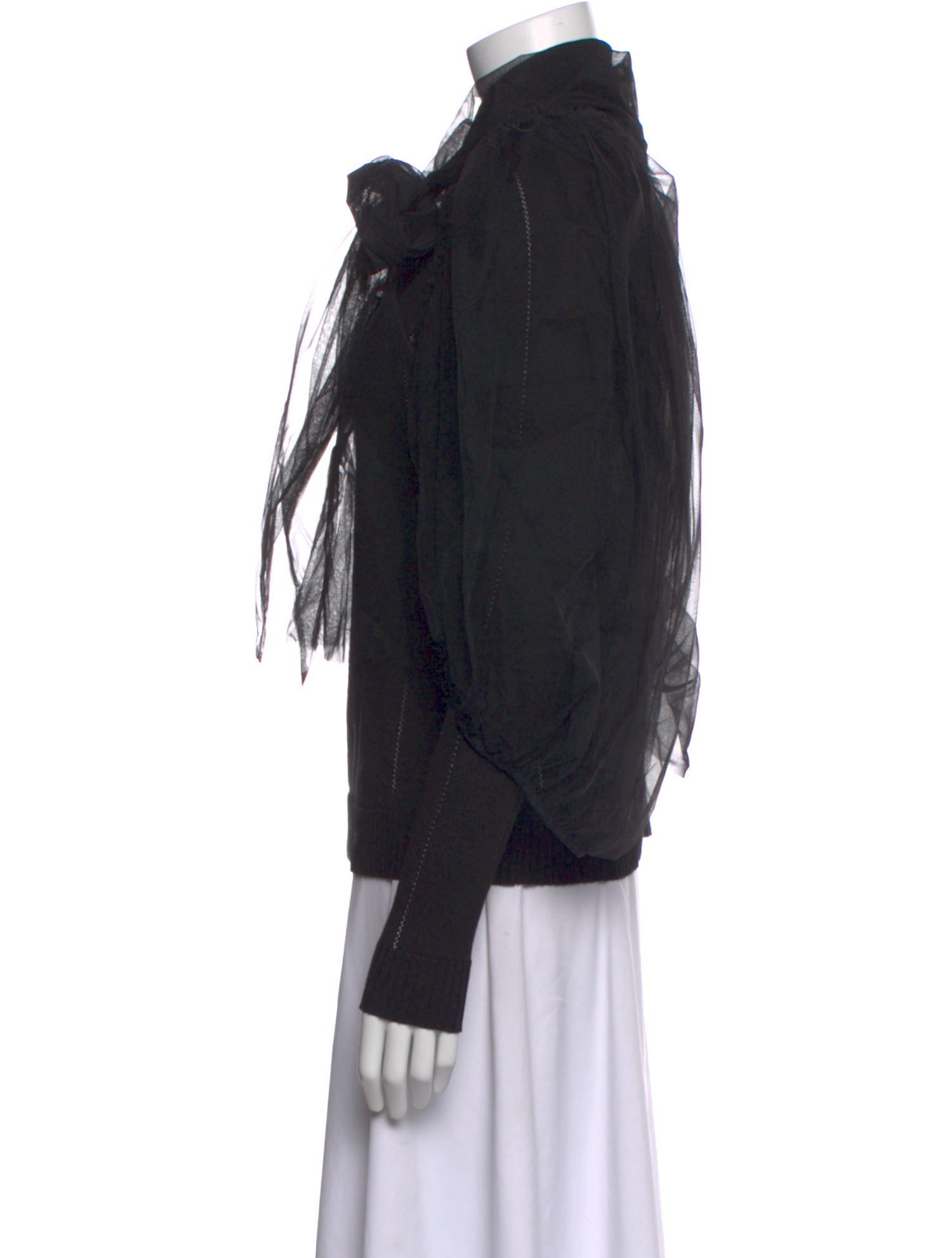 Act N°1 Tie Neck Long Sleeve Top