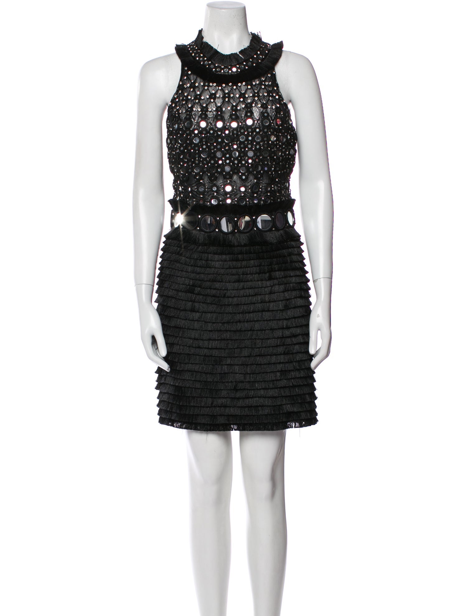 Amen Couture Mock Neck Mini Dress