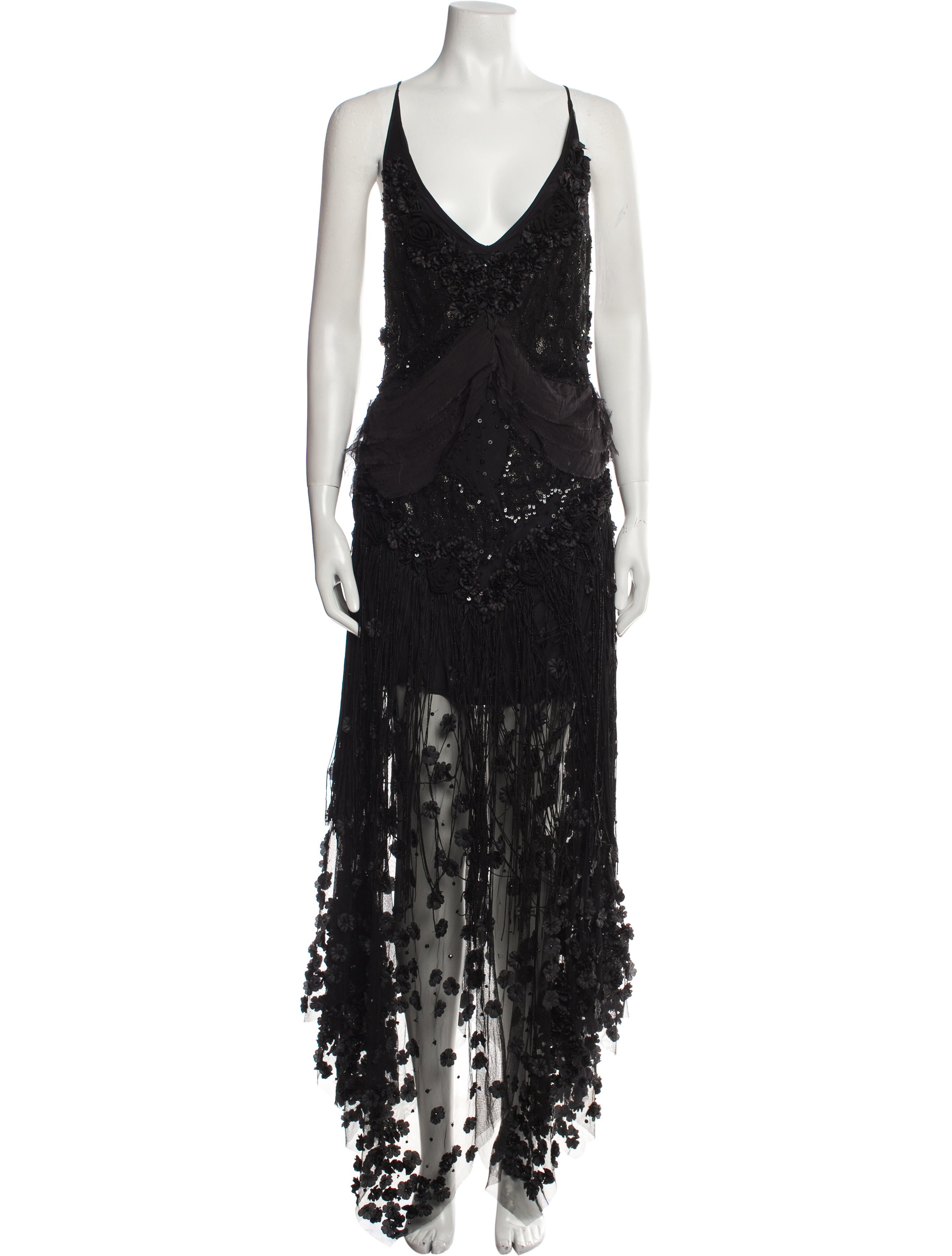 Amen Couture V-Neck Long Dress w/ Tags