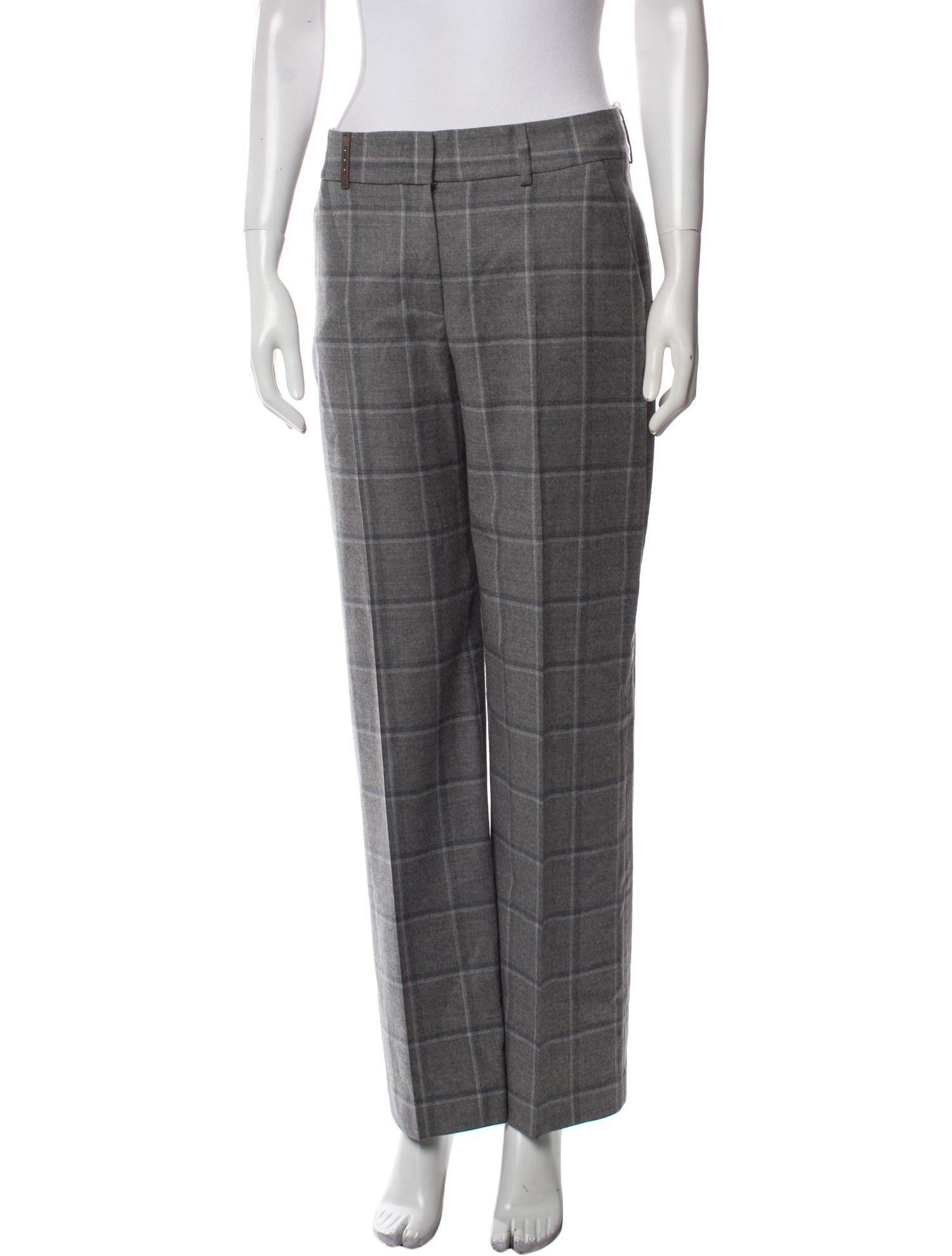 Accuà By Psr Plaid Print Wide Leg Pants