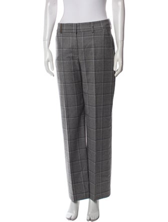 Accuà By Psr Plaid Print Wide Leg Pants