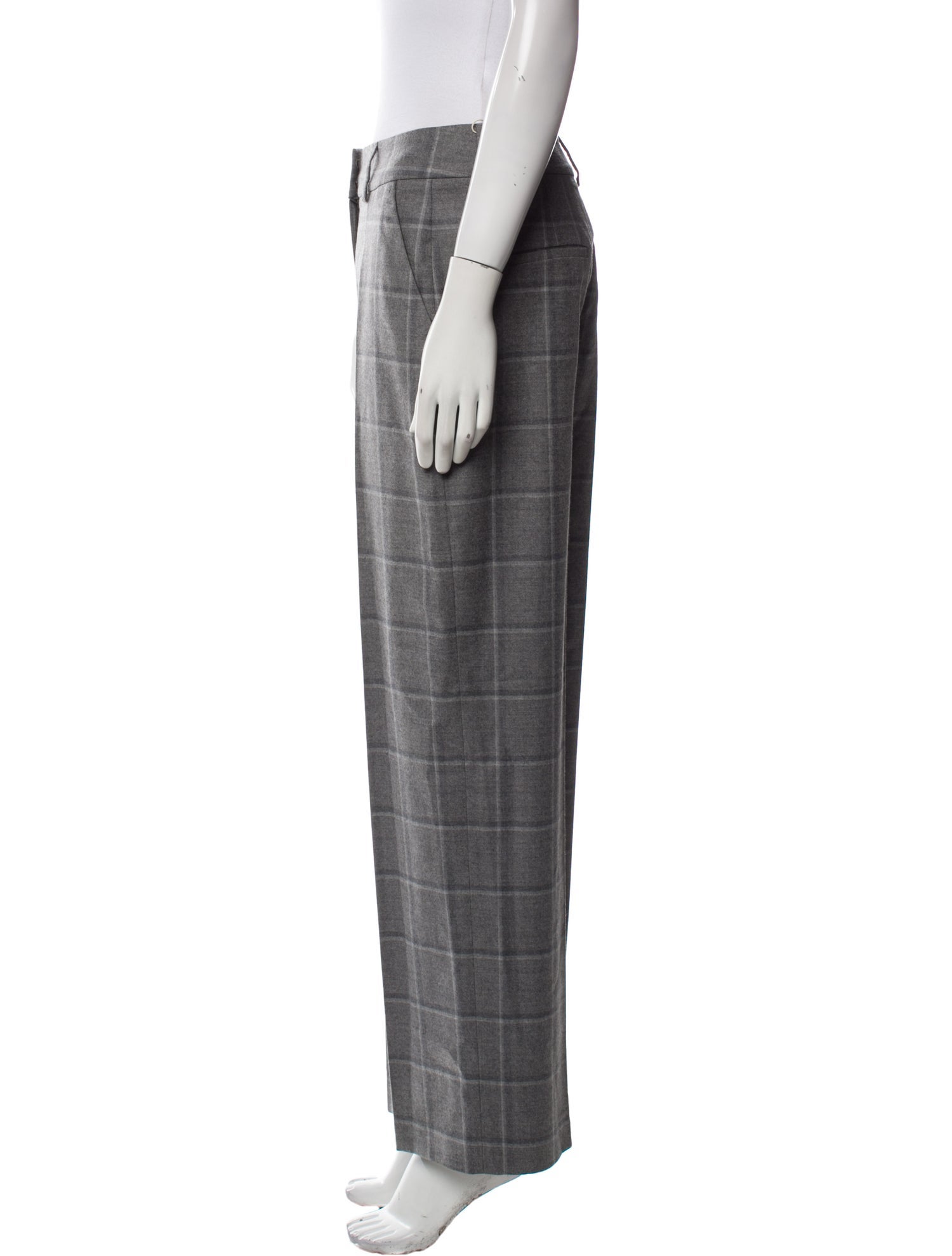 Accuà By Psr Plaid Print Wide Leg Pants
