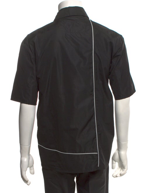 A-Cold-Wall Piping Reflective V-Neck Polo Shirt