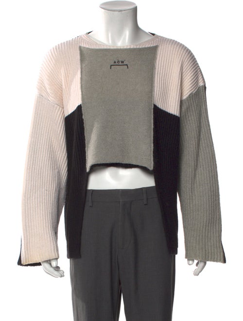 A-Cold-Wall Colorblock Pattern Crew Neck Pullover