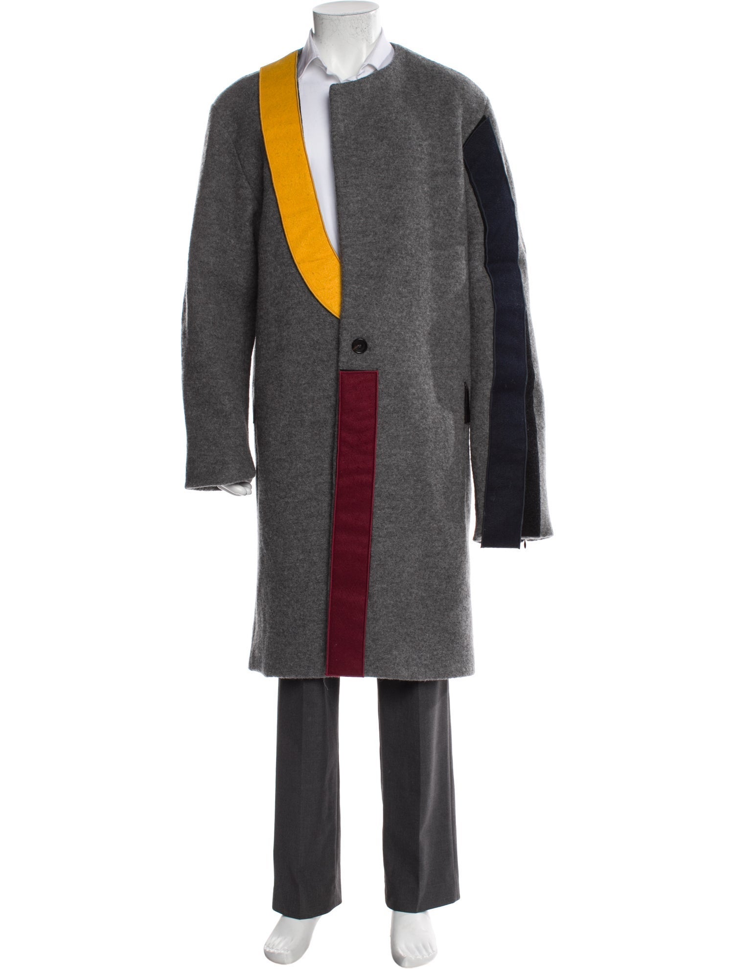 A-Cold-Wall Wool Colorblock Pattern Overcoat