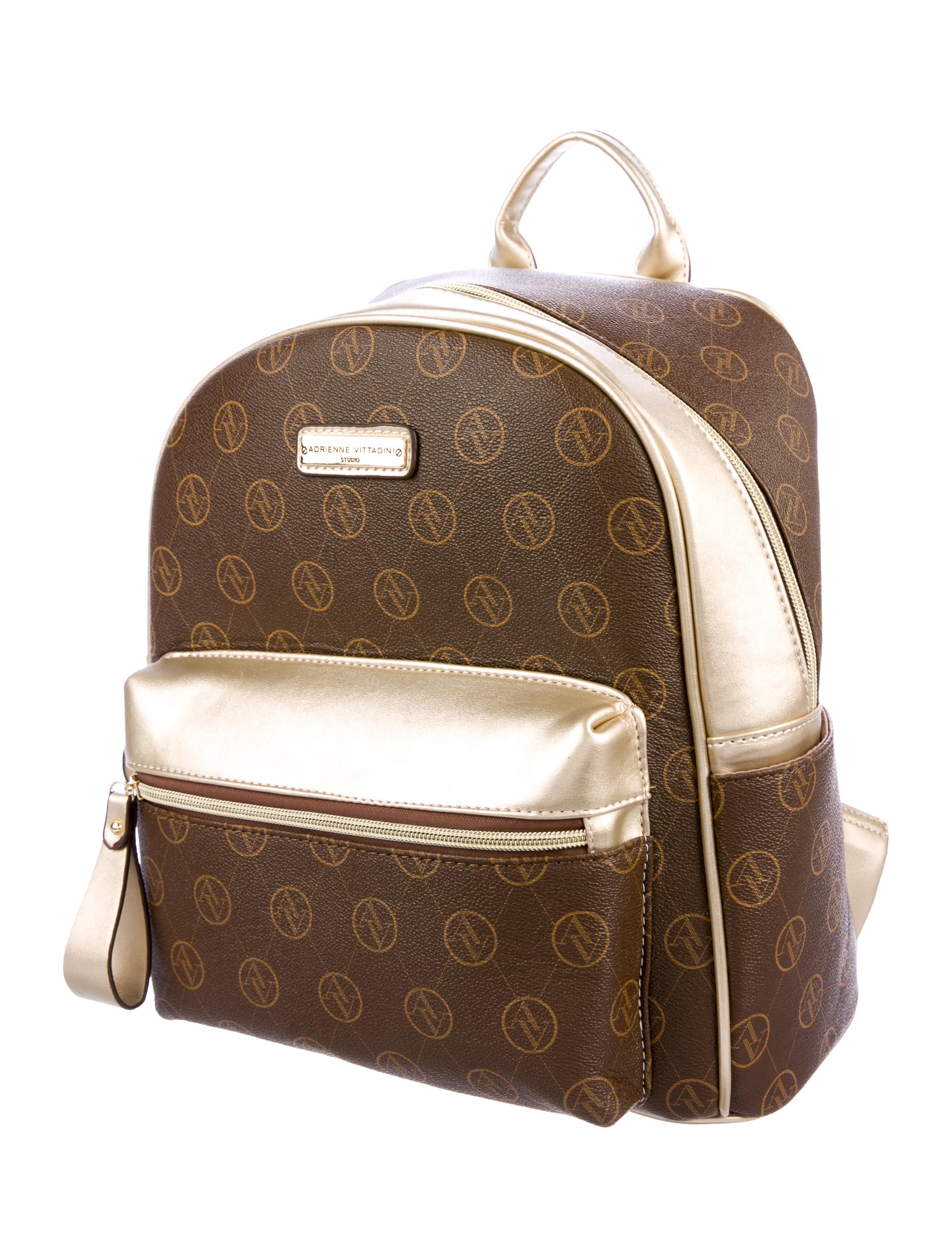 Adrienne Vittadini Signature Canvas Backpack - Brown Backpacks, Handbags -  WAD20073 | The RealReal