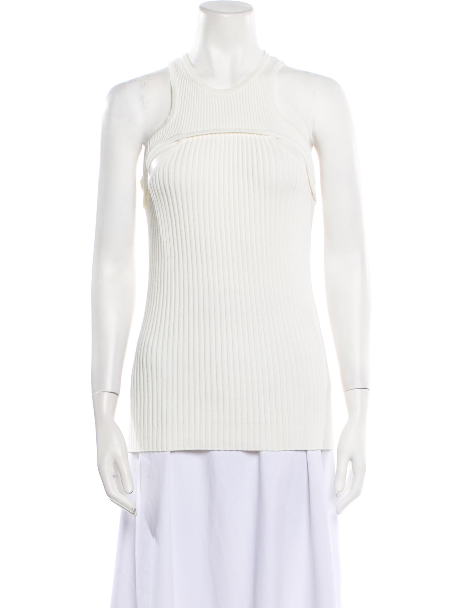 Andrea Adamo Crew Neck Sleeveless Top