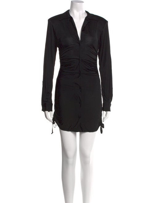 Andrea Adamo V-Neck Mini Dress