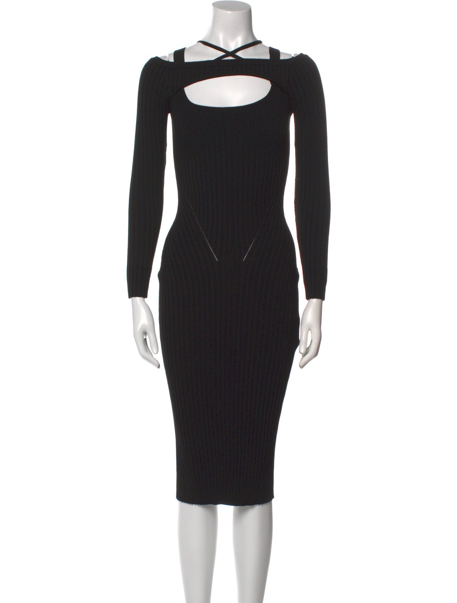 Andrea Adamo Turtleneck Midi Length Dress