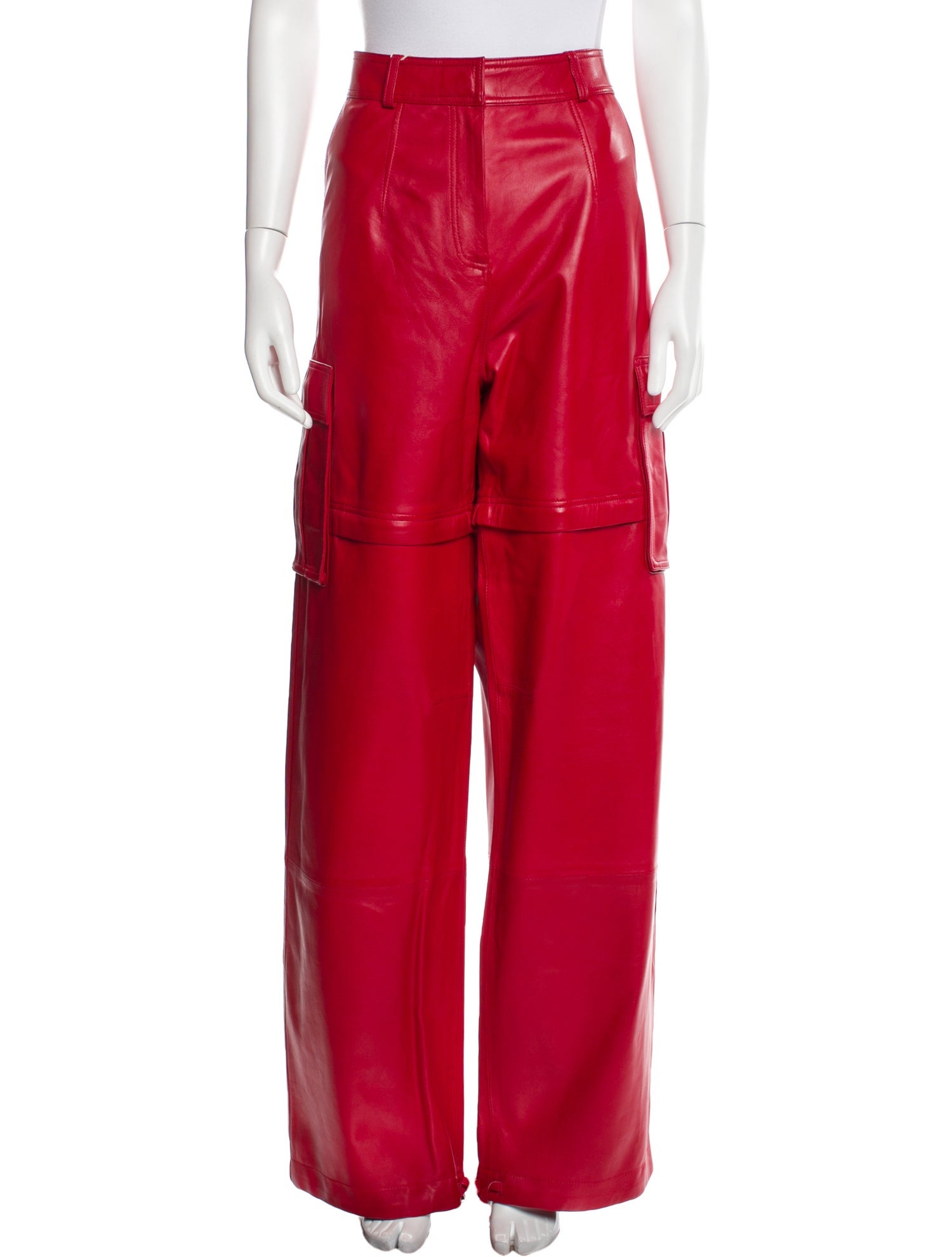 Andrea Adamo Lamb Leather Wide Leg Pants w/ Tags