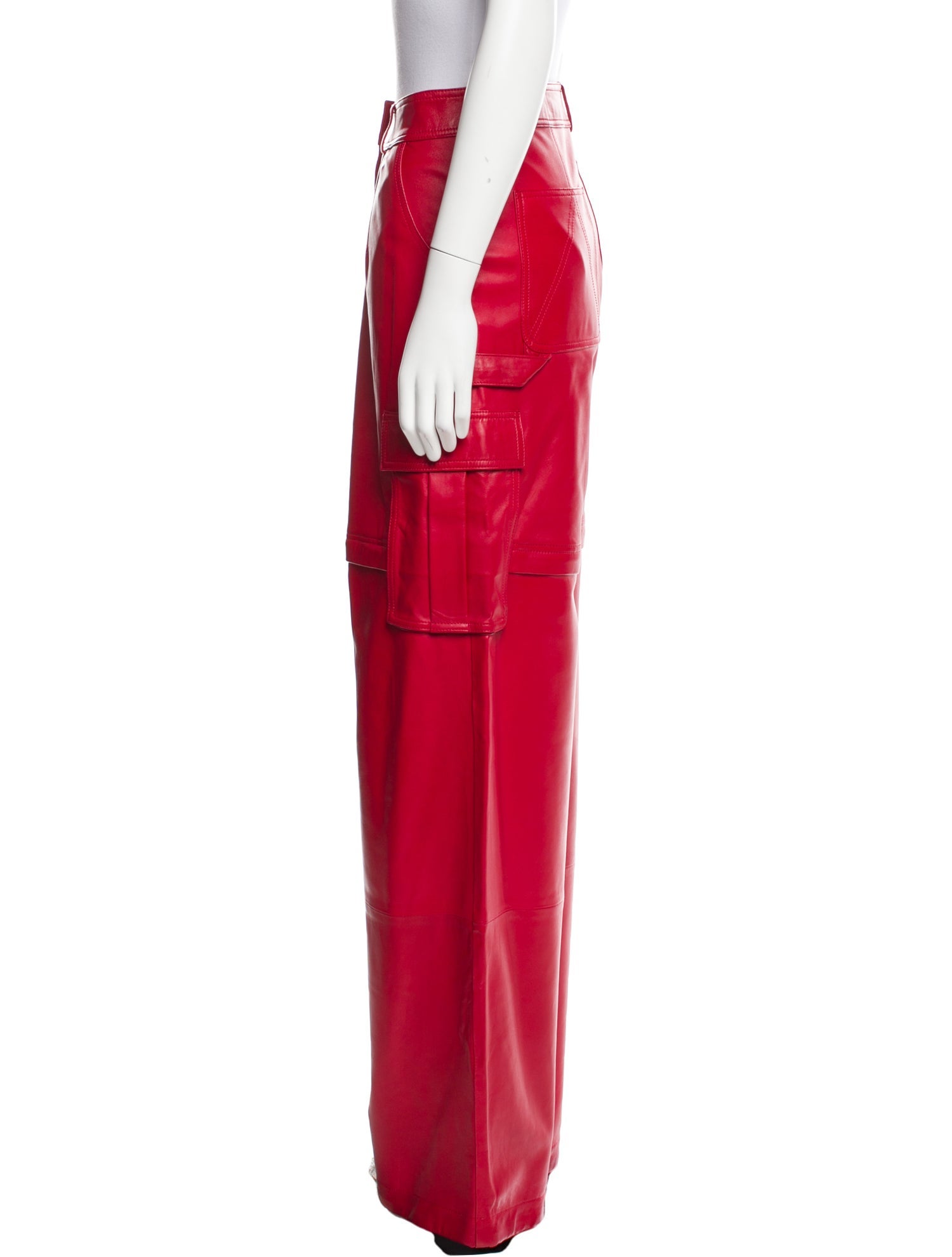 Andrea Adamo Lamb Leather Wide Leg Pants w/ Tags