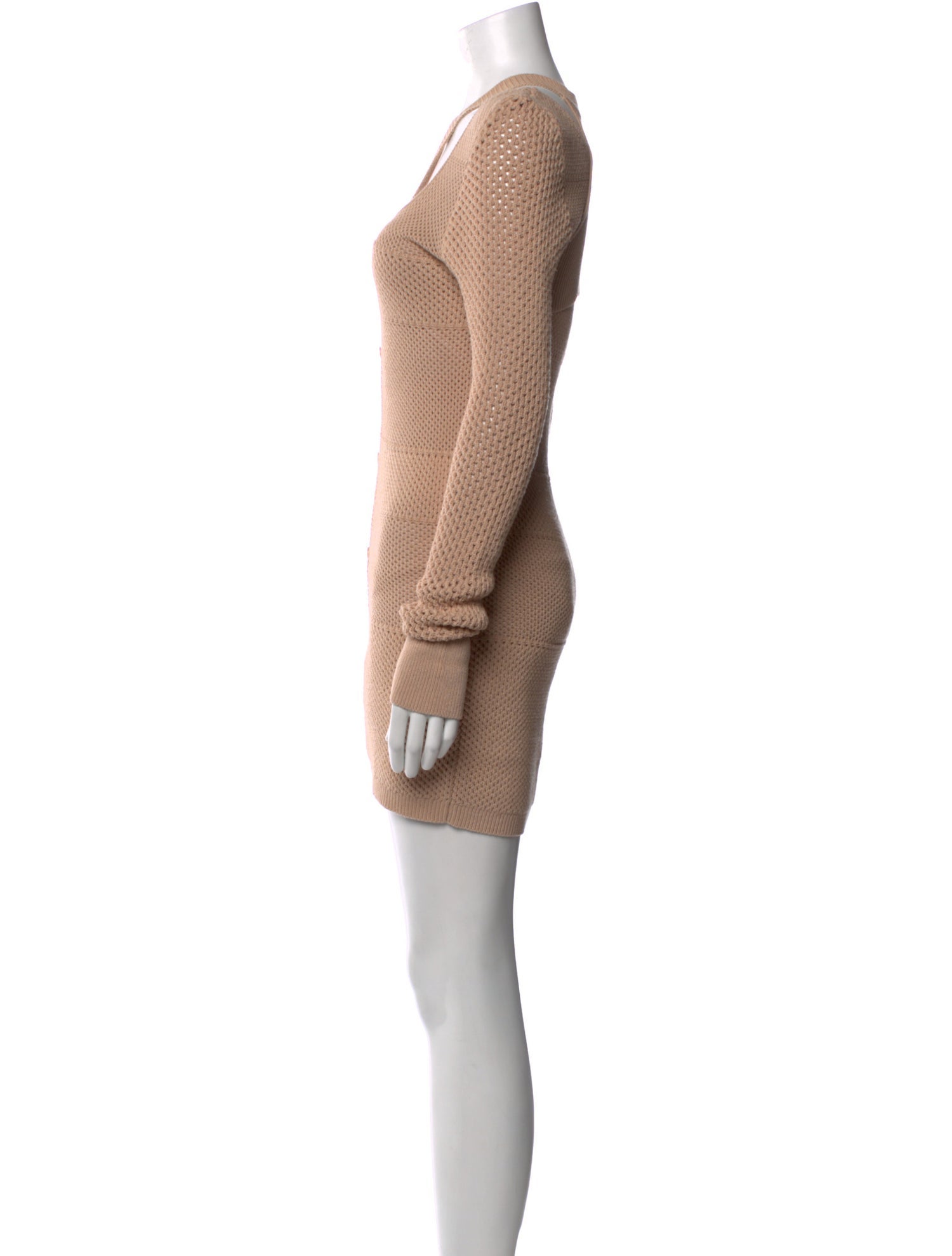 Andrea Adamo V-Neck Mini Dress