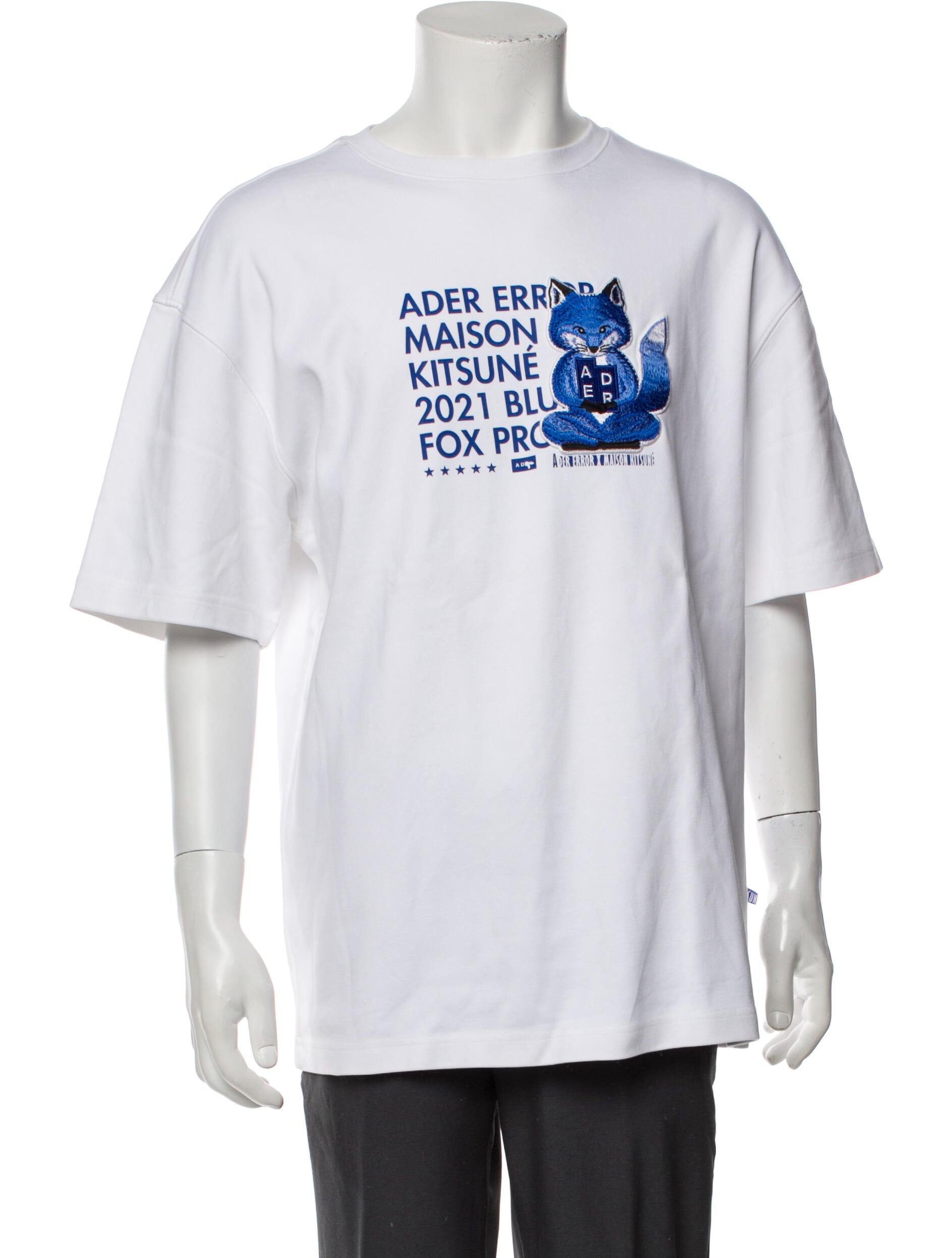 MAISON KITSUNÉ ADER ERROR Ader Error x Maison Kitsune Tee T-Shirt White Size A1 | eBay
