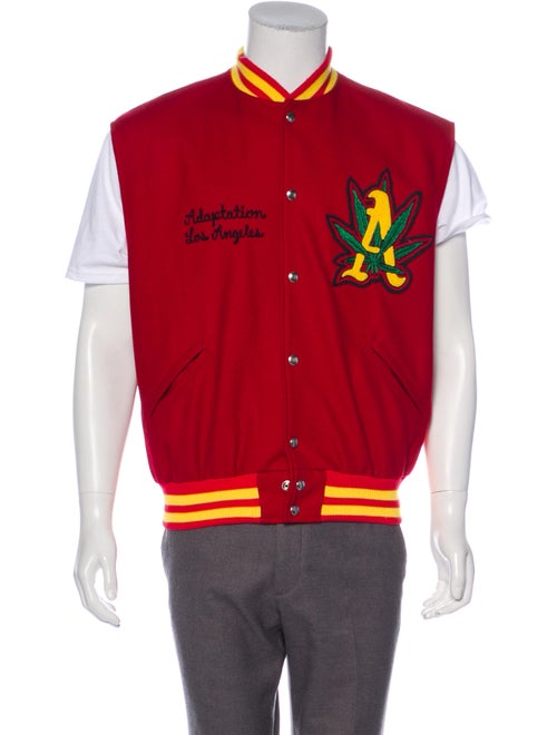 Adaptation Embroidered Varsity Vest red