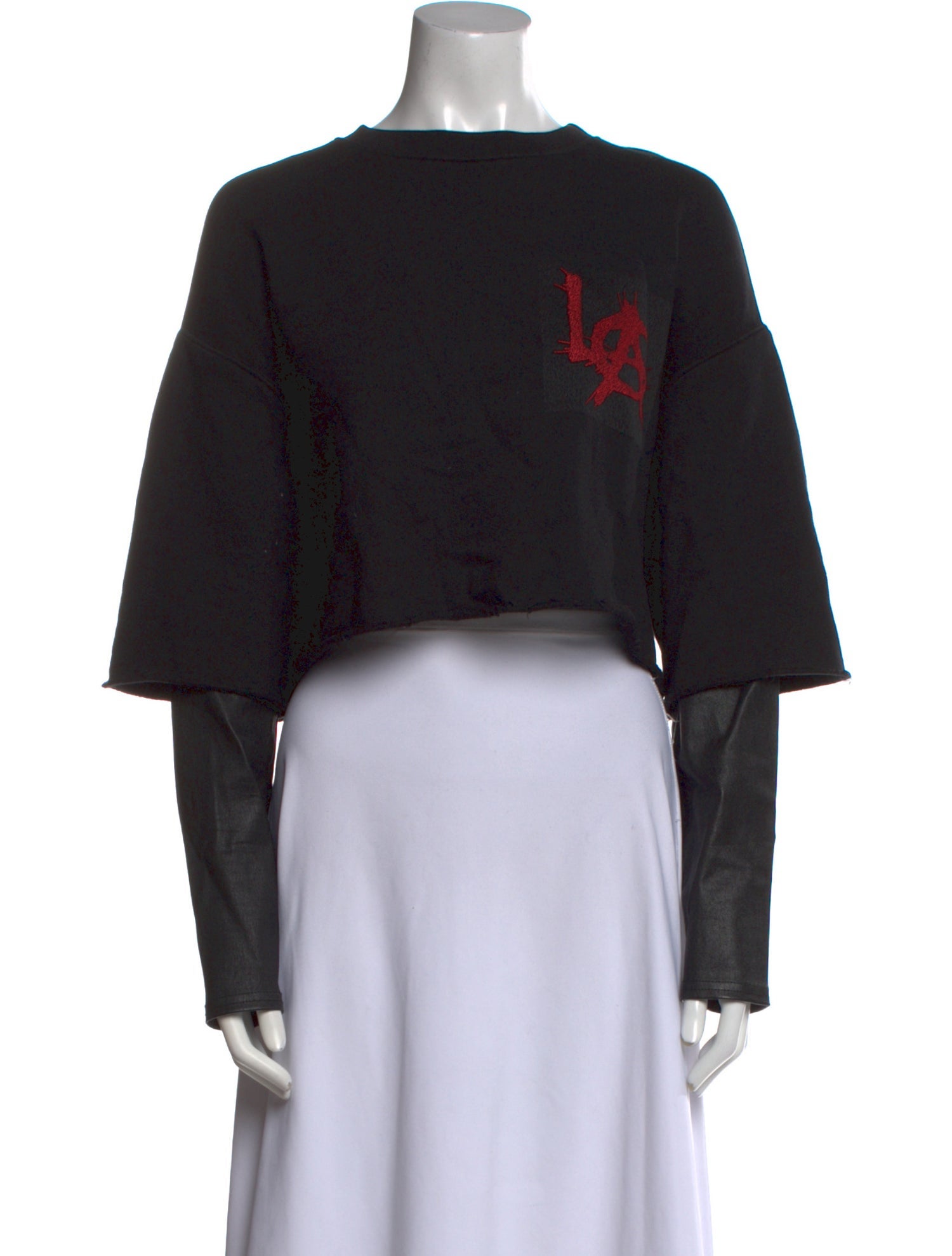 Adaptation Graphic Print Scoop Neck Crop Top