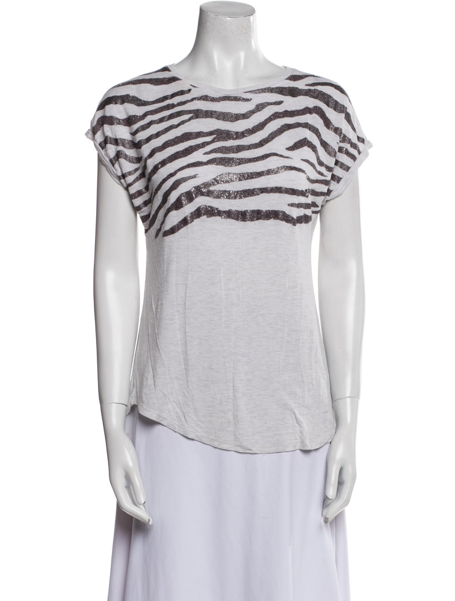 Adaptation Animal Print Scoop Neck T-Shirt