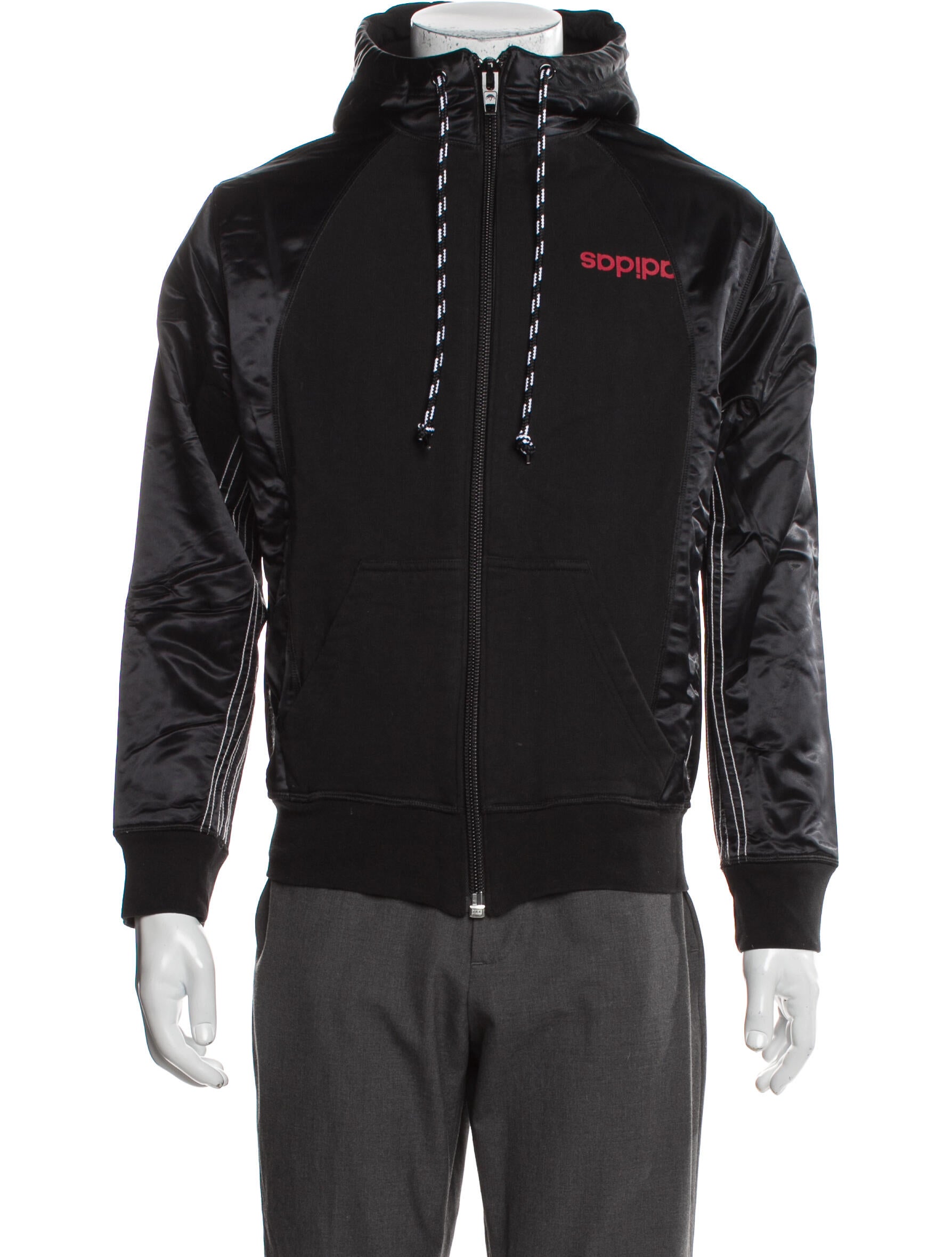 adidas Originals by Alexander Wang Graphic Print Turtleneck Hoodie