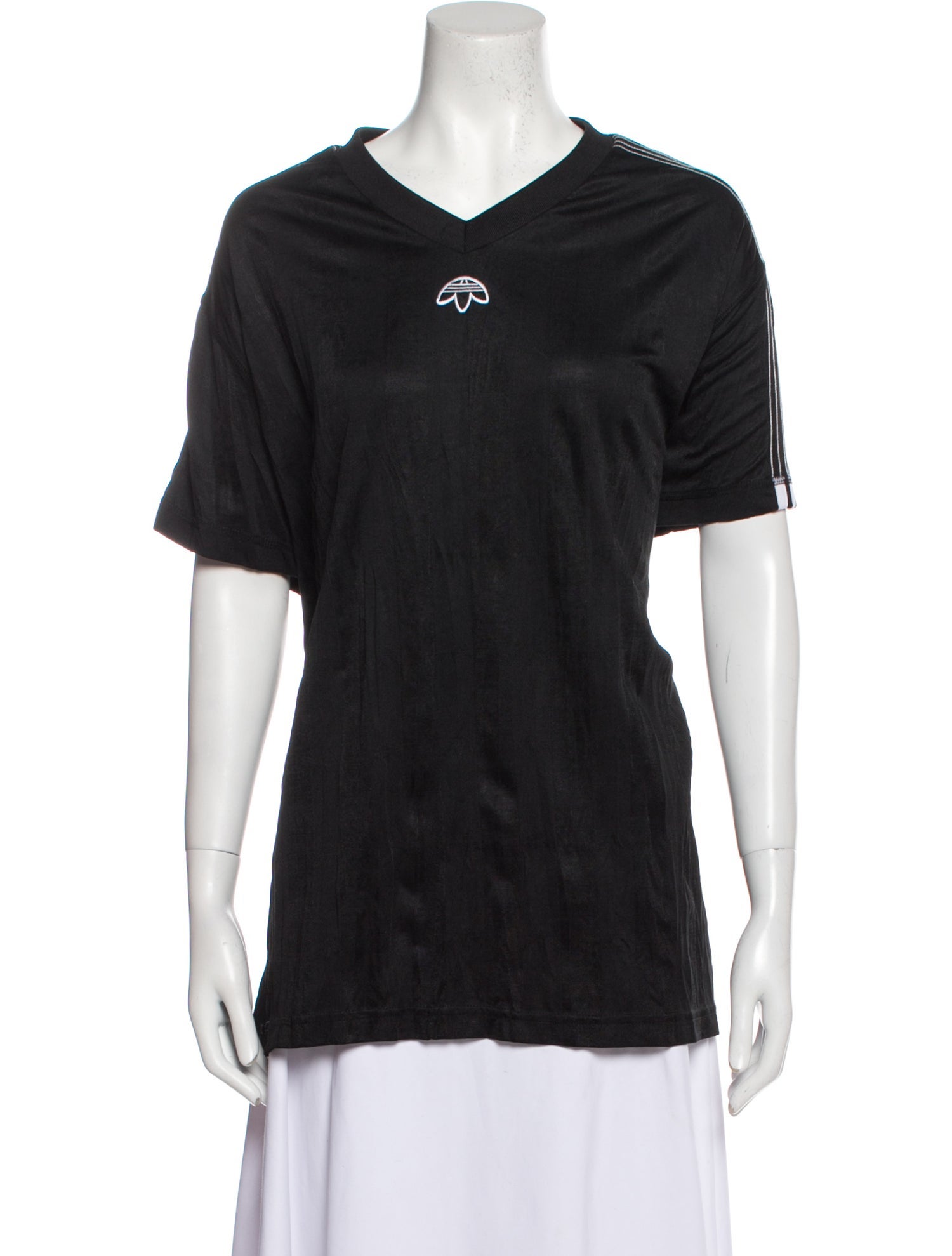 adidas Originals by Alexander Wang Graphic Print V-Neck T-Shirt