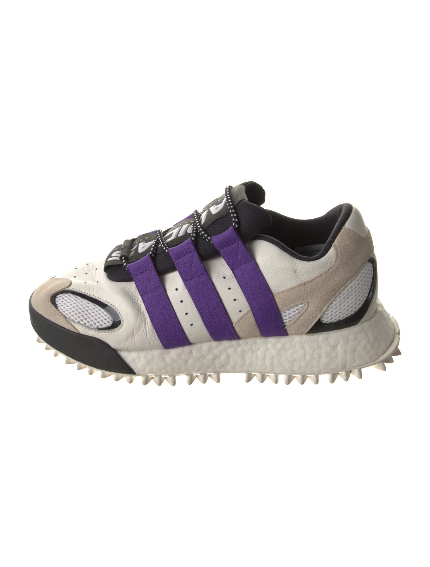 adidas Originals by Alexander Wang Leather Colorblock Pattern Athletic Sneakers