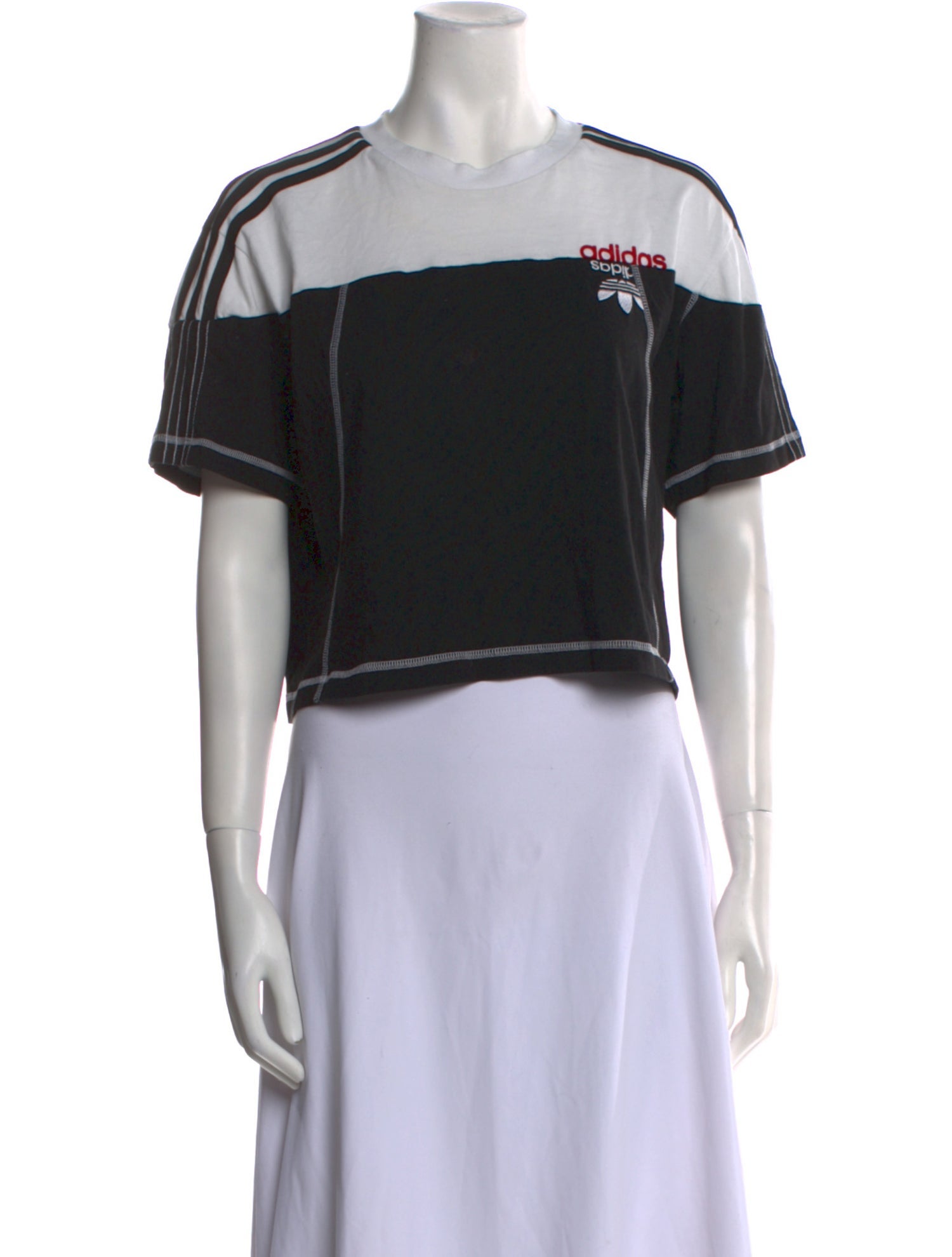 adidas Originals by Alexander Wang Crew Neck Short Sleeve Crop Top