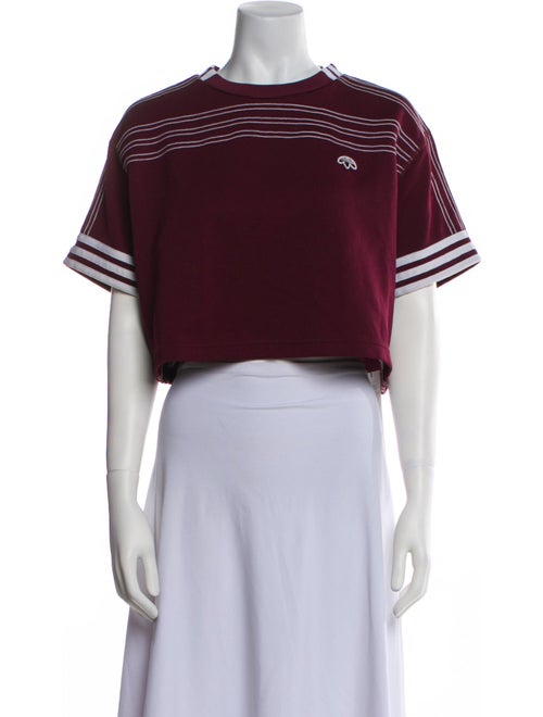 adidas Originals by Alexander Wang Striped Crew Neck Crop Top