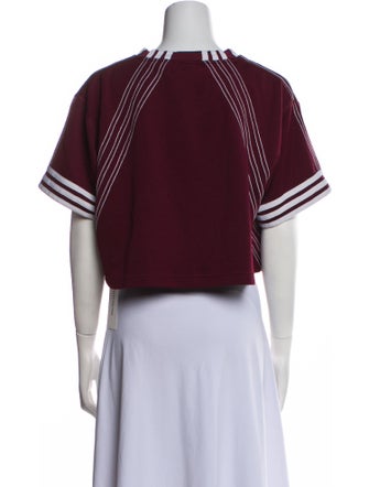 adidas Originals by Alexander Wang Striped Crew Neck Crop Top