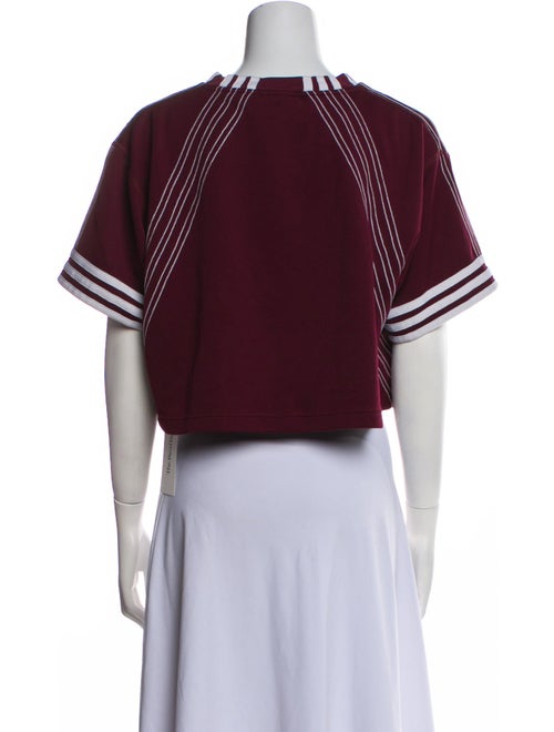 adidas Originals by Alexander Wang Striped Crew Neck Crop Top