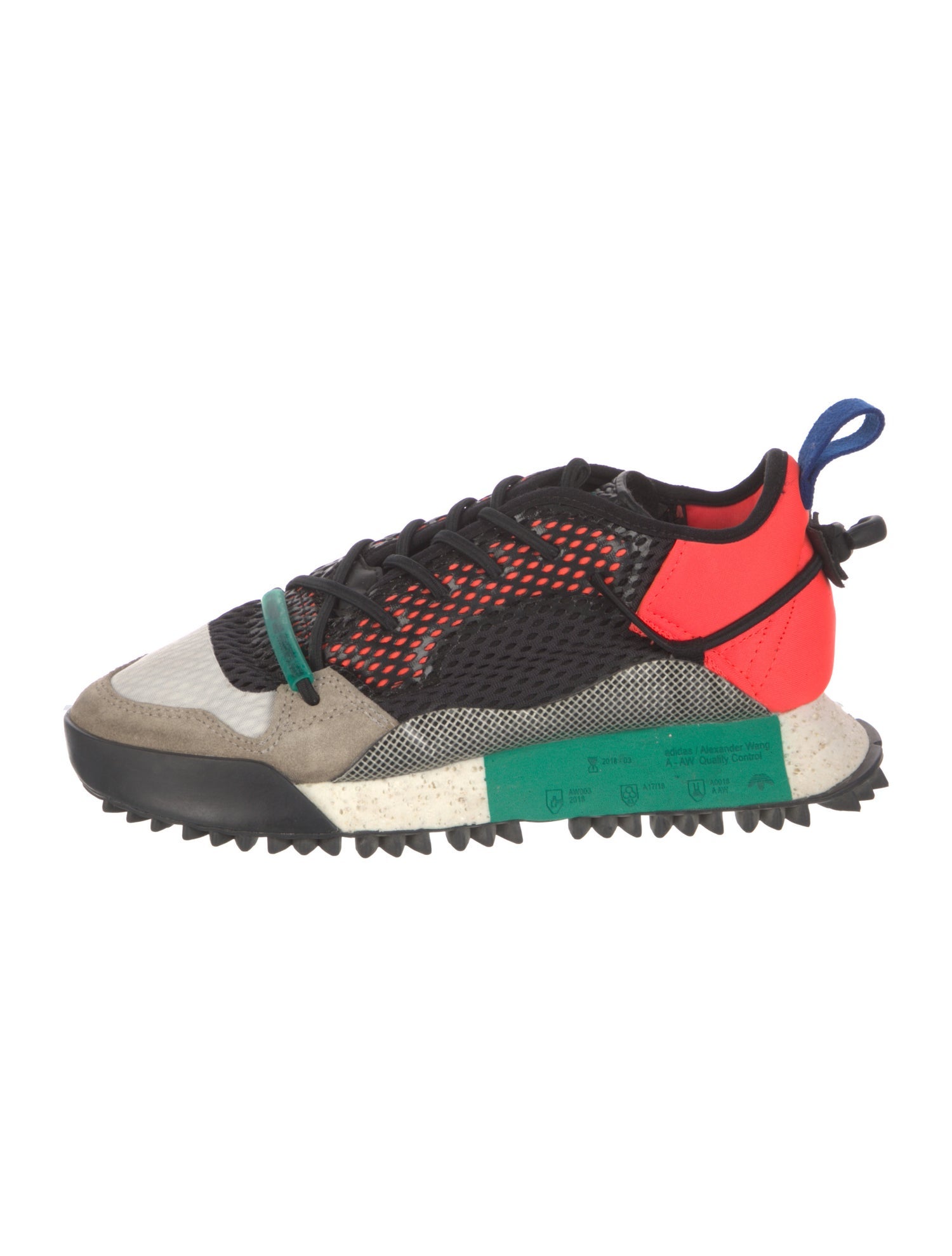 adidas Originals by Alexander Wang Mesh Colorblock Pattern Athletic Sneakers