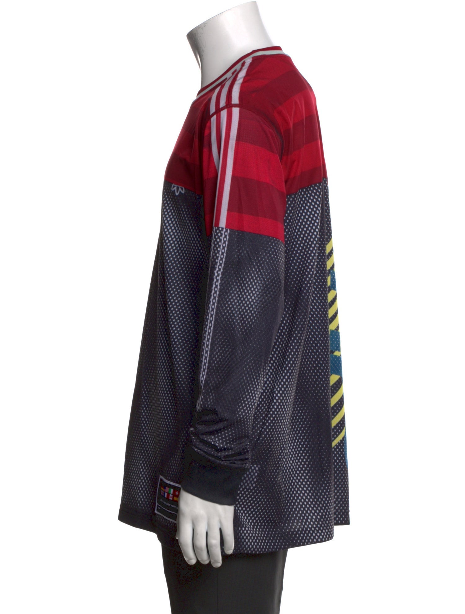 adidas Originals by Alexander Wang Striped Crew Neck Henley