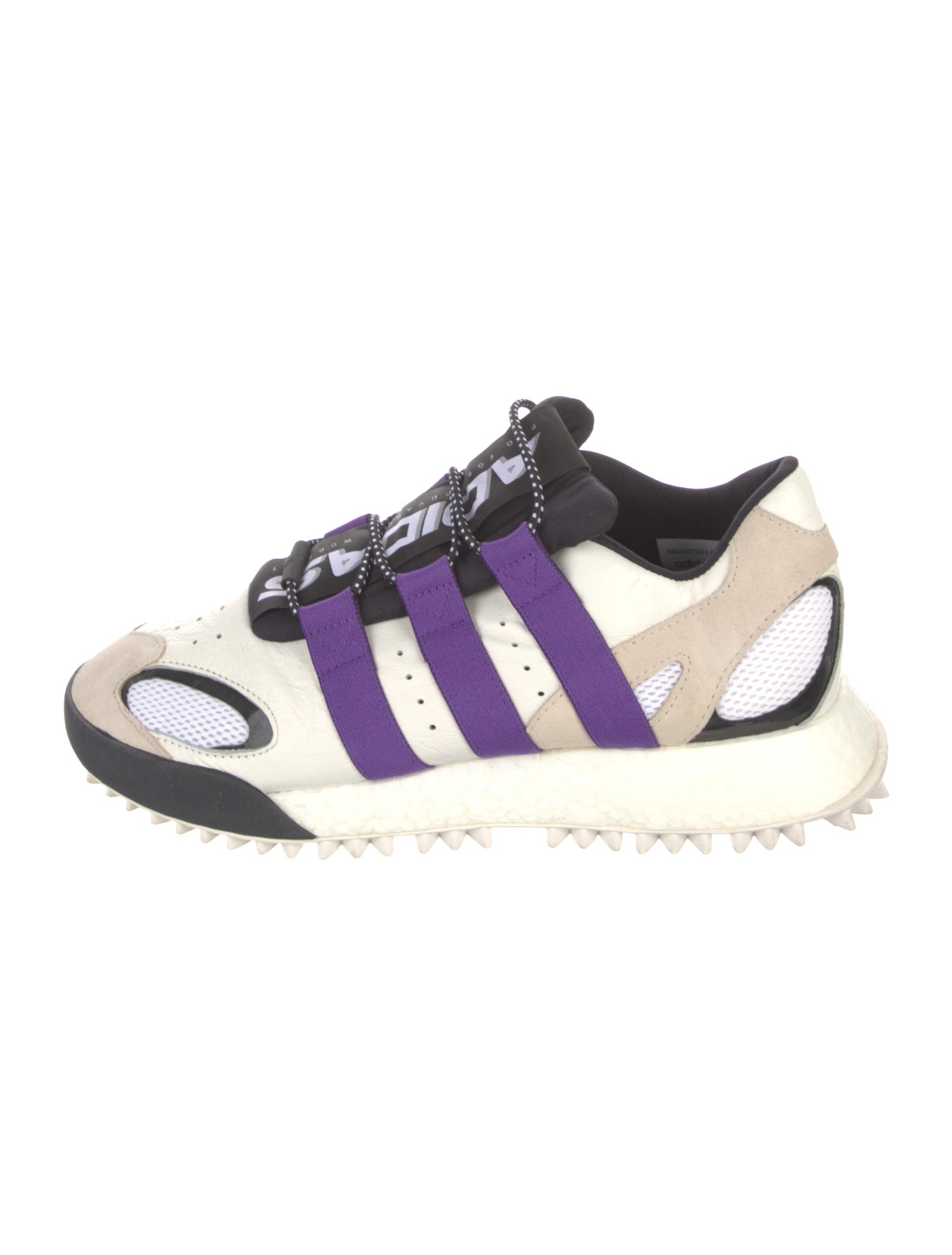 adidas Originals by Alexander Wang Leather Colorblock Pattern Athletic Sneakers