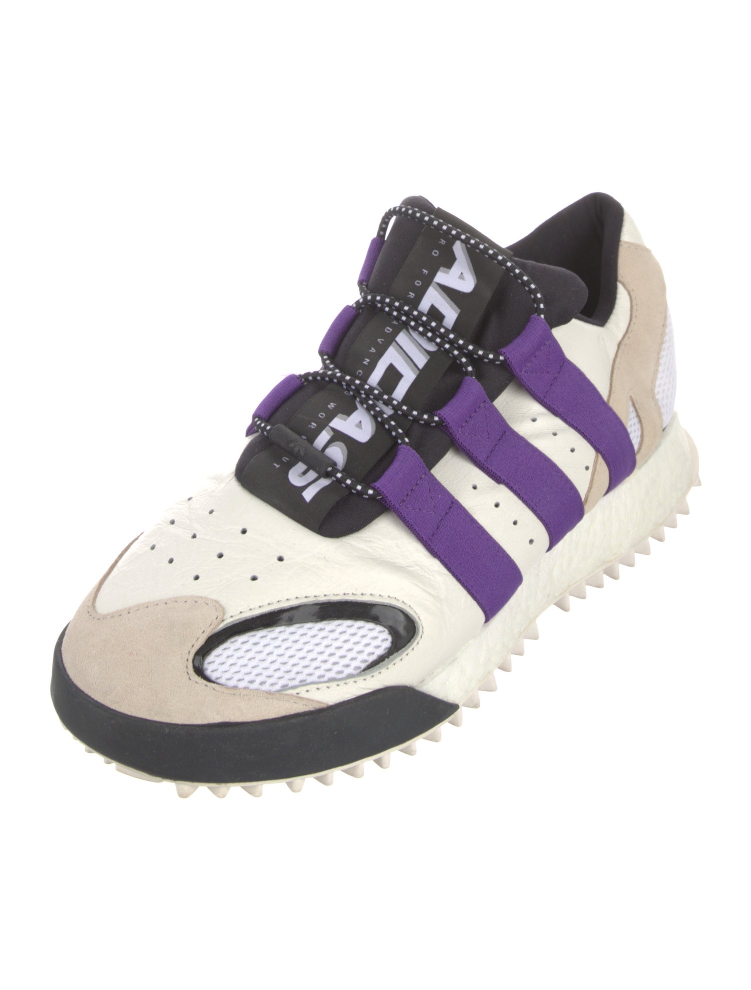 adidas Originals by Alexander Wang Leather Colorblock Pattern Athletic Sneakers