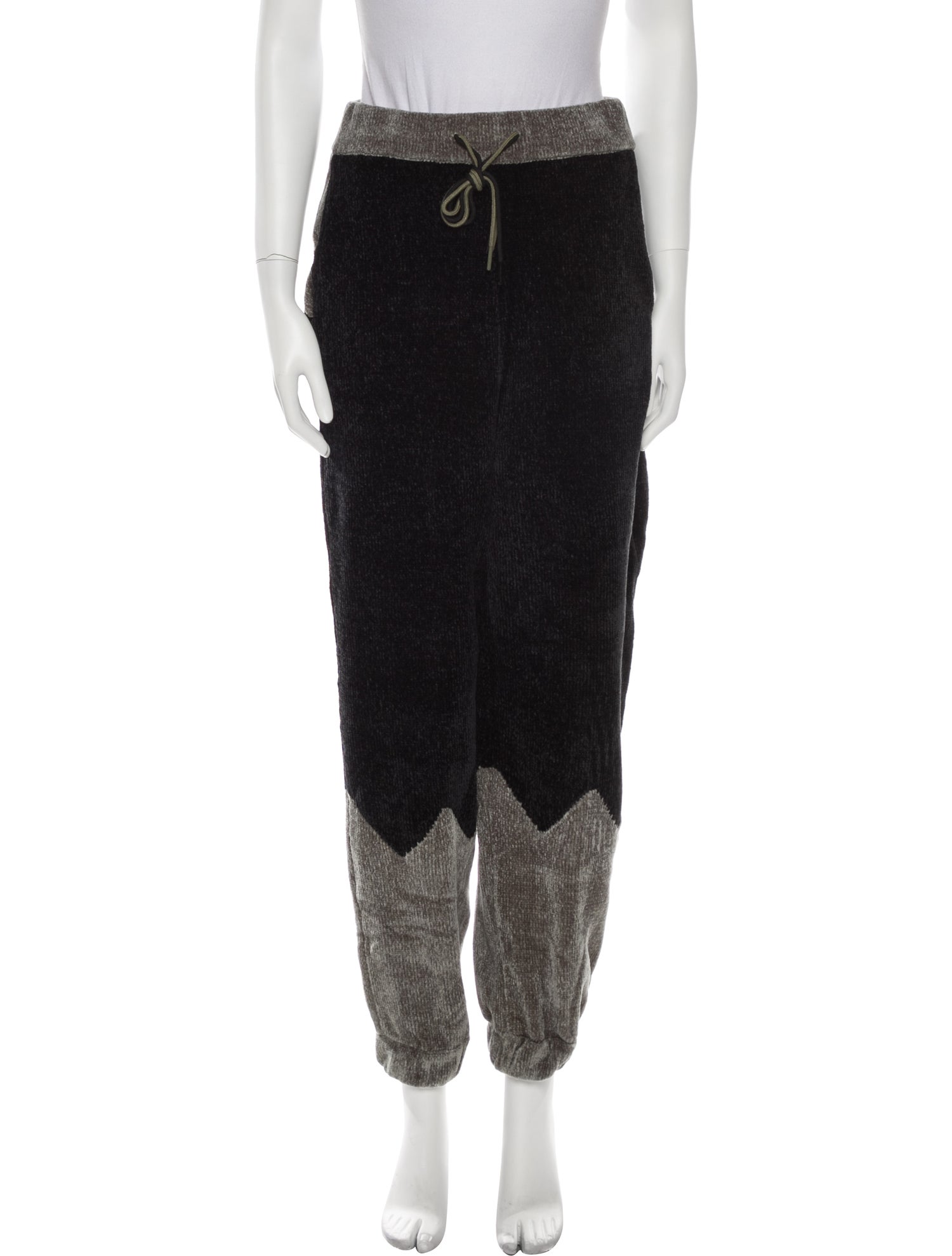 Adrian Cashmere Colorblock Pattern Sweatpants w/ Tags