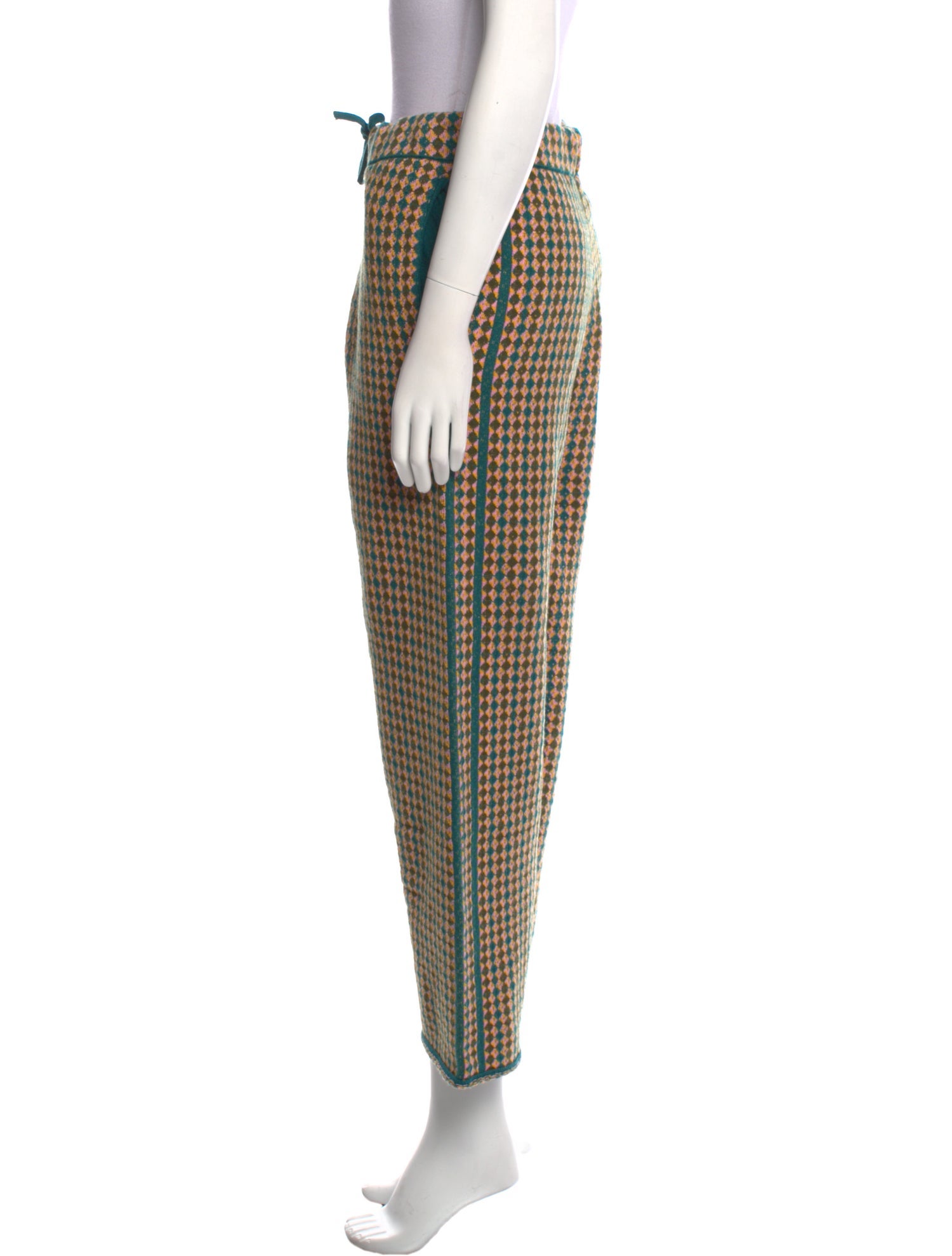 Adrian Cashmere Printed Straight Leg Pants