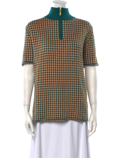 Adrian Cashmere Printed Turtleneck Sweater