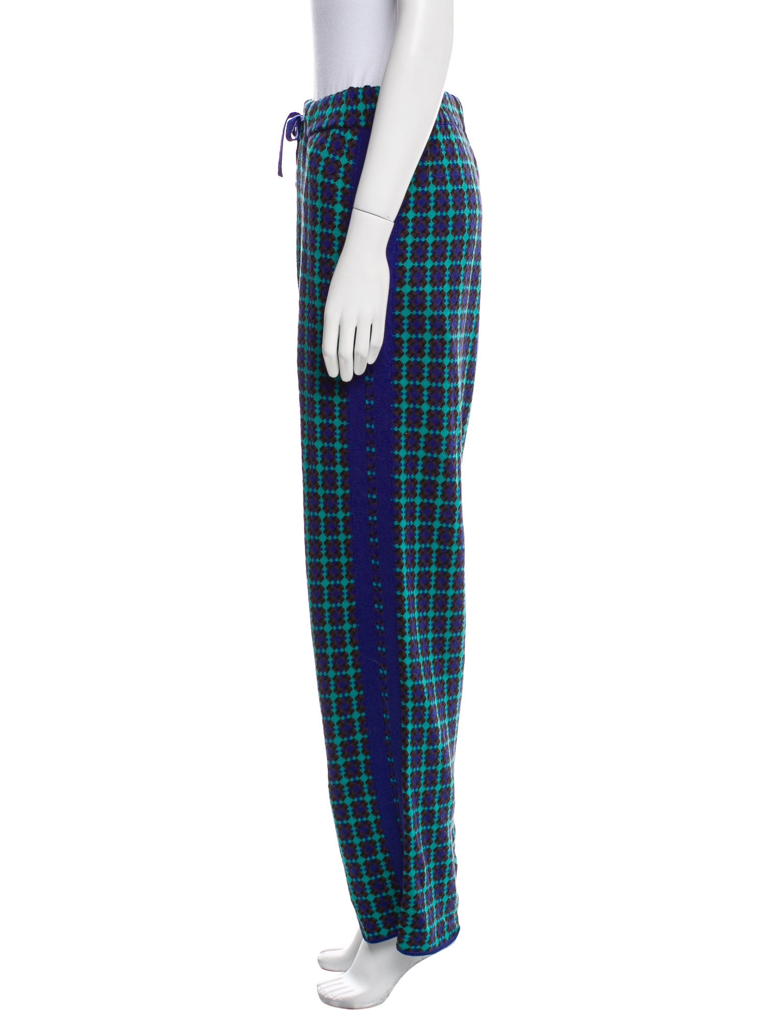 Adrian Cashmere Plaid Print Sweatpants
