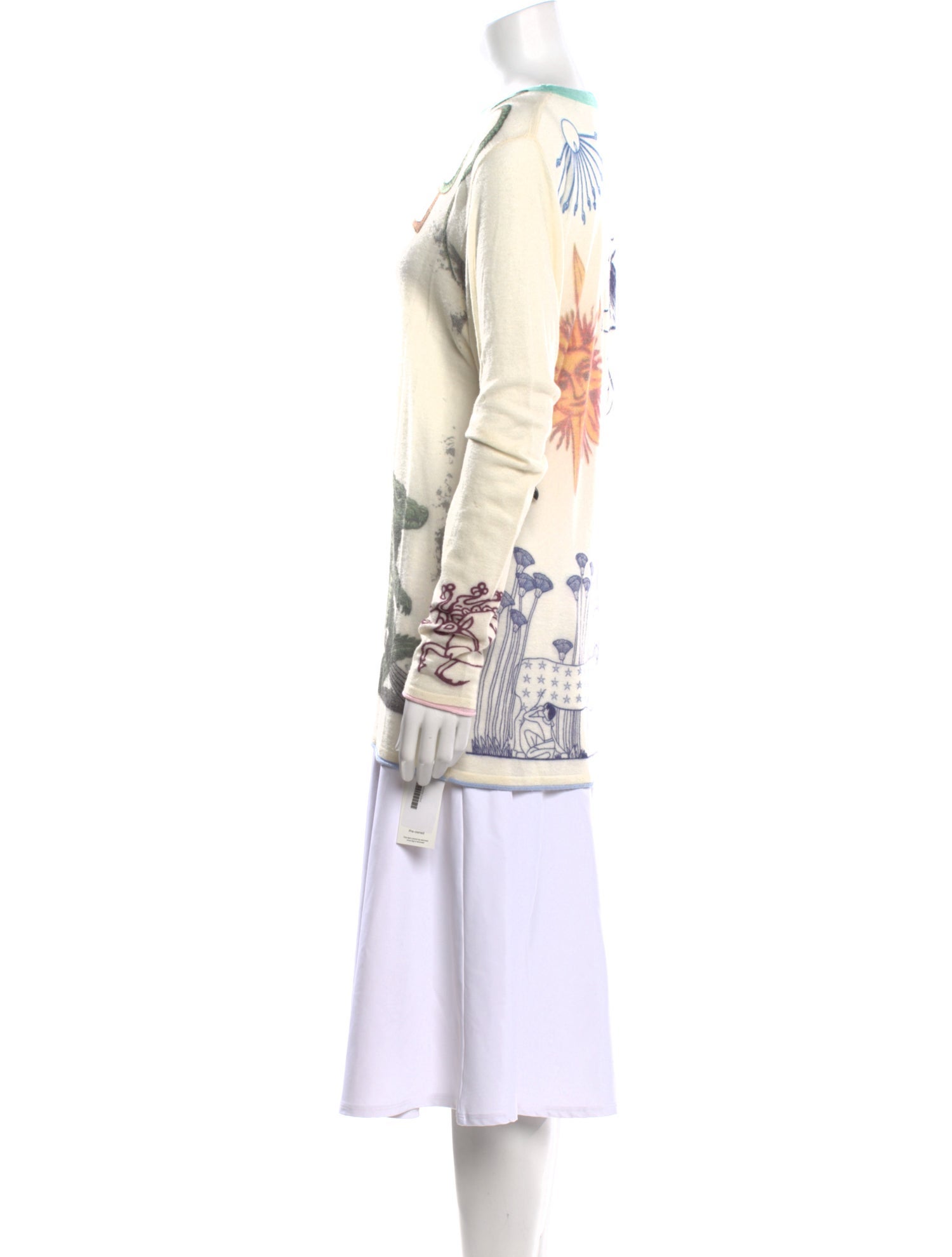 Adrian Cashmere Cashmere Graphic Print Sweater