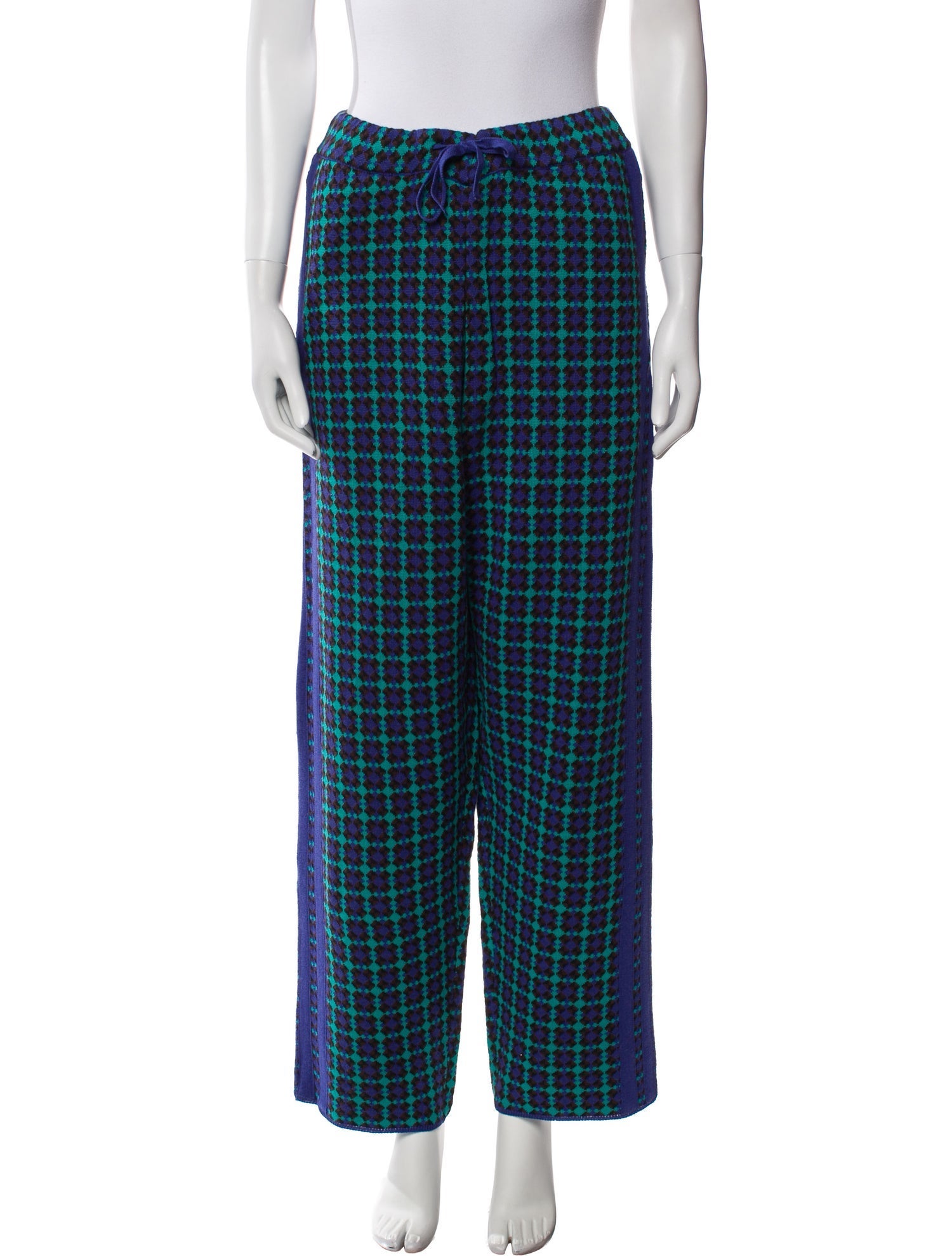 Adrian Cashmere Plaid Print Sweatpants
