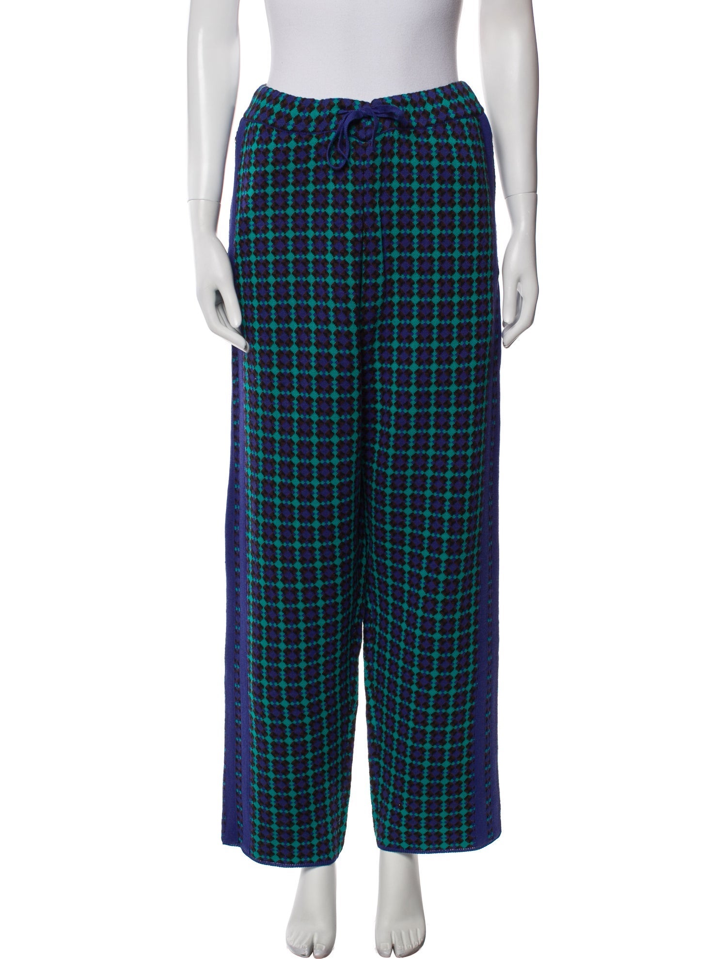 Adrian Cashmere Plaid Print Sweatpants