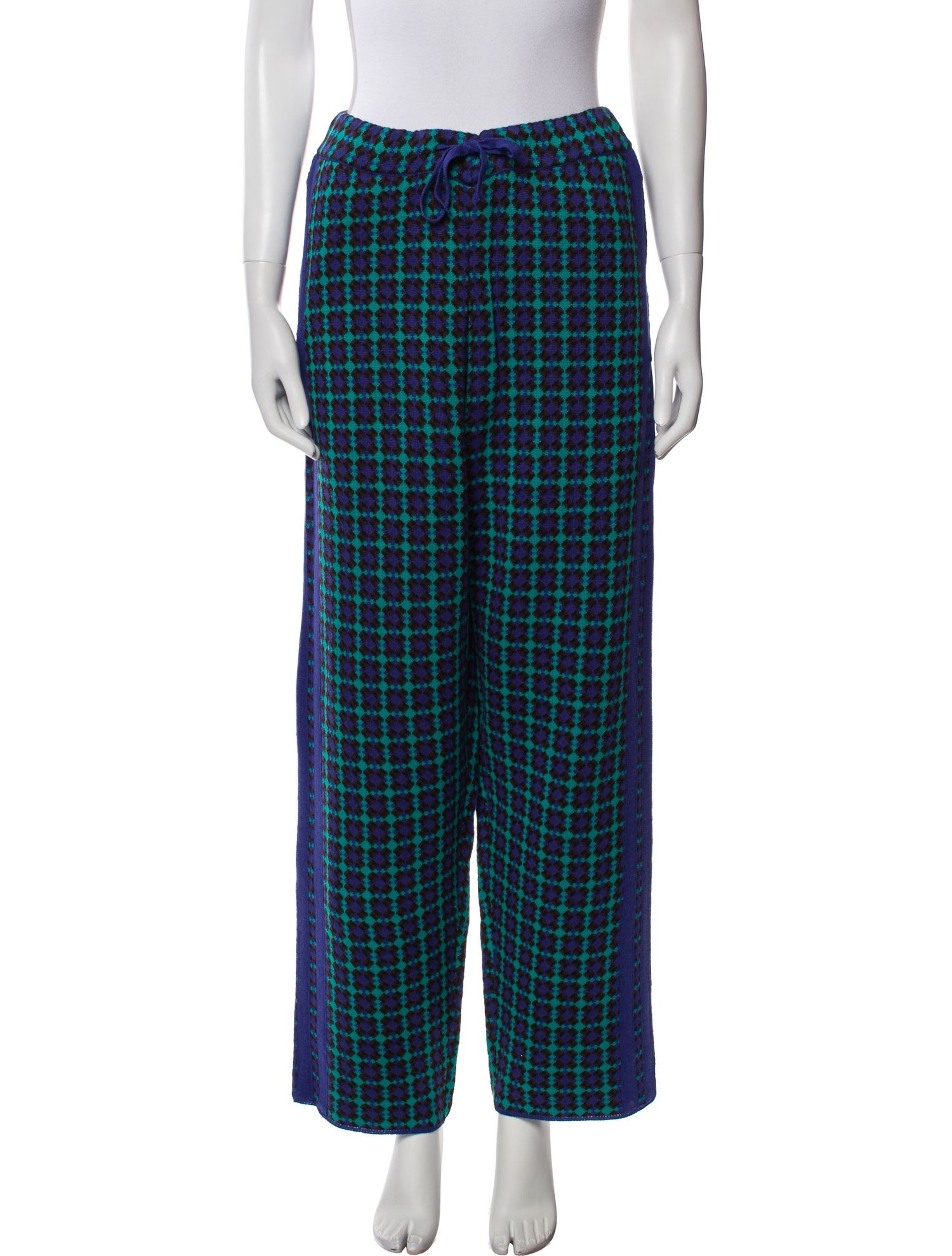Adrian Cashmere Plaid Print Sweatpants