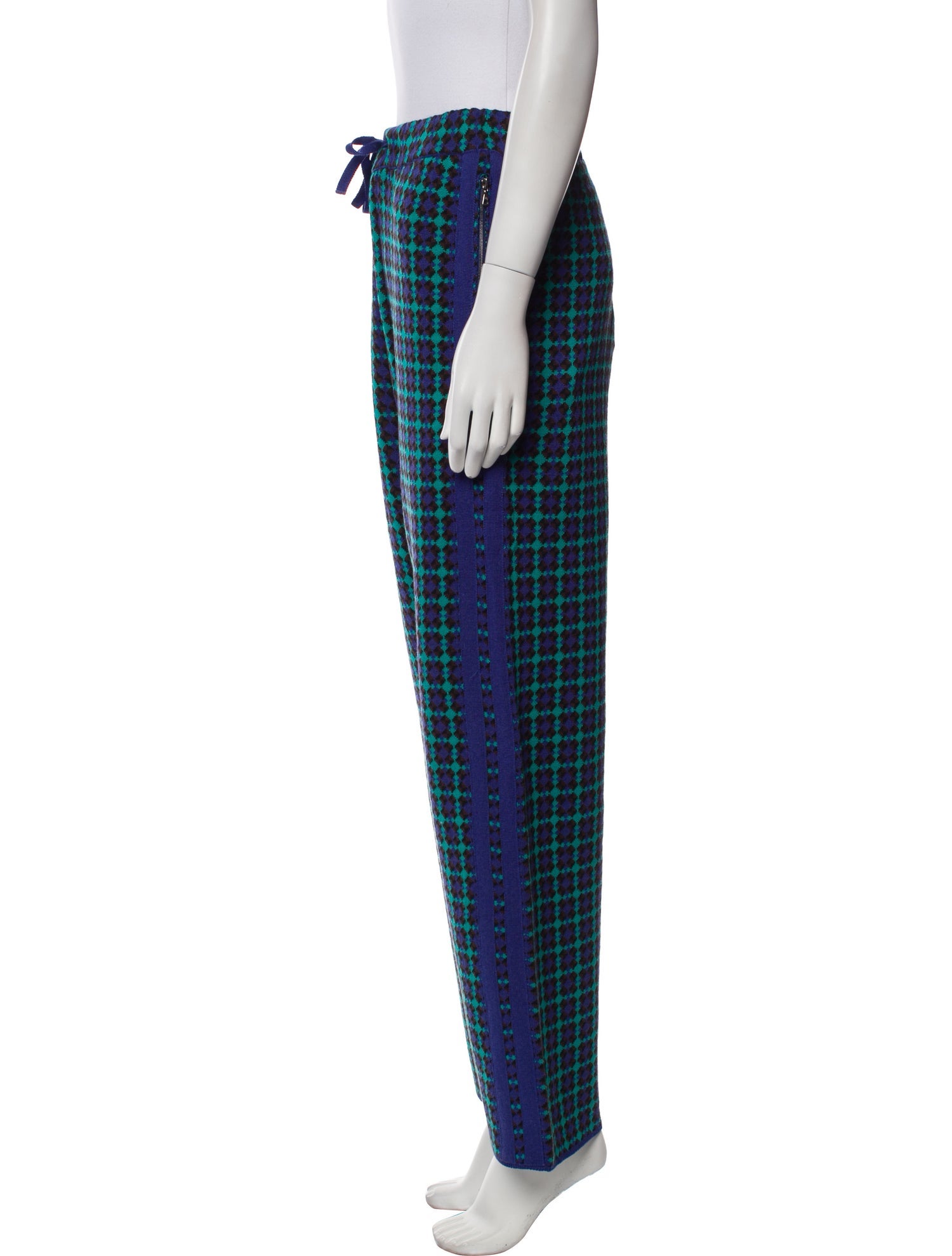 Adrian Cashmere Plaid Print Sweatpants