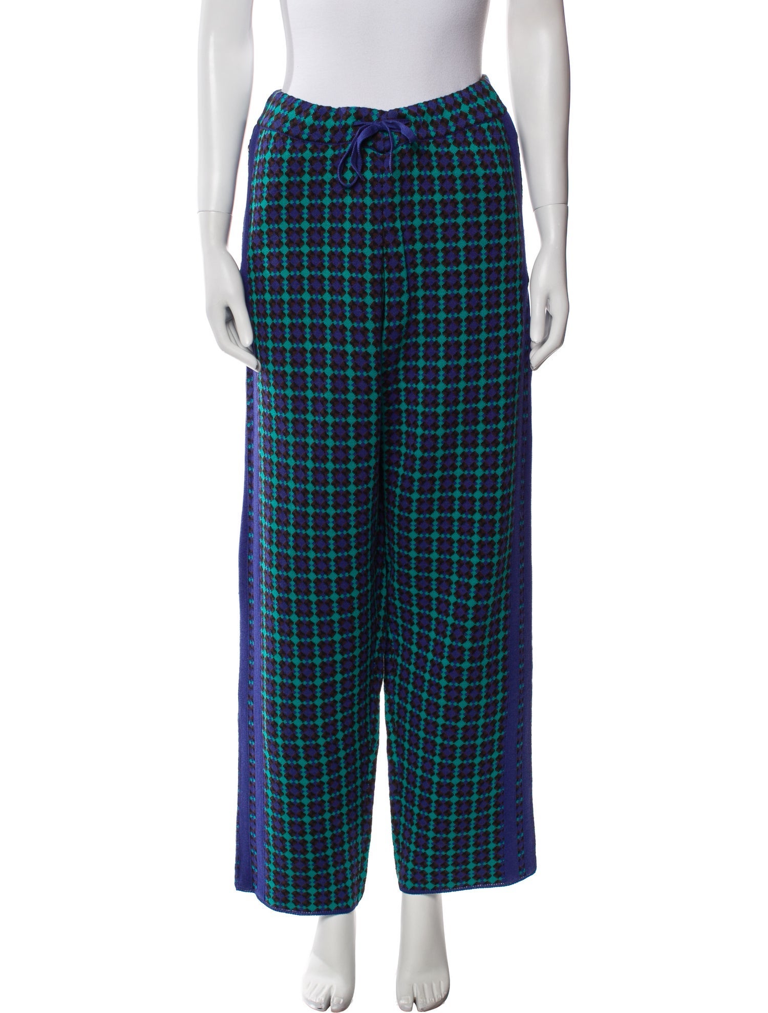 Adrian Cashmere Plaid Print Sweatpants
